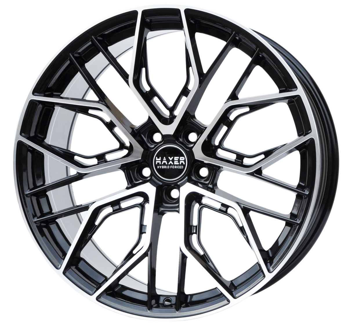 Haxer HX015F Alufælge 22" 9/10,5J 5x112 ET30 – Poleret/sort (sæt á 4)