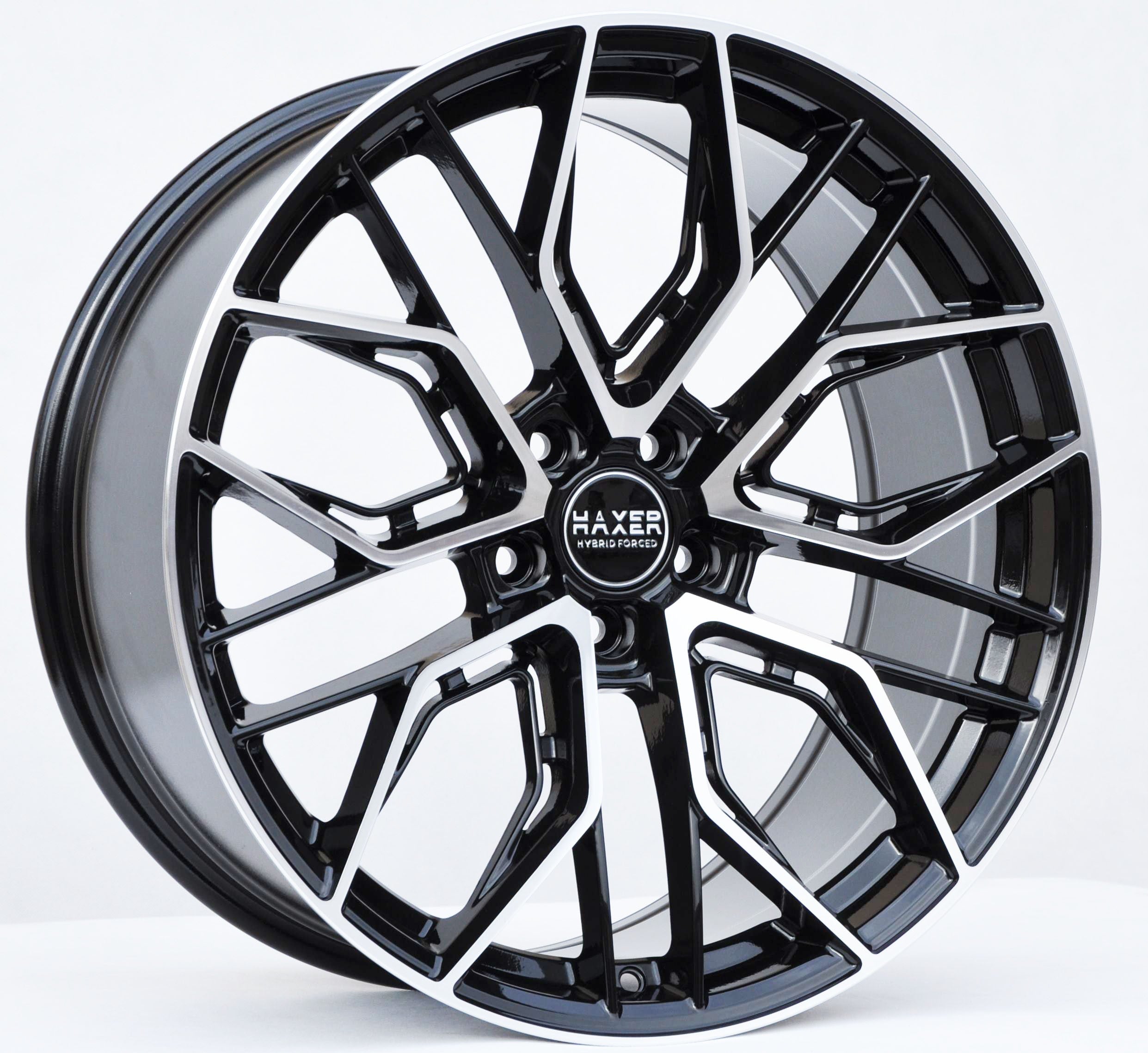 Haxer HX015F Alufælge 20" 5x112 ET30 – Poleret/sort (sæt á 4)