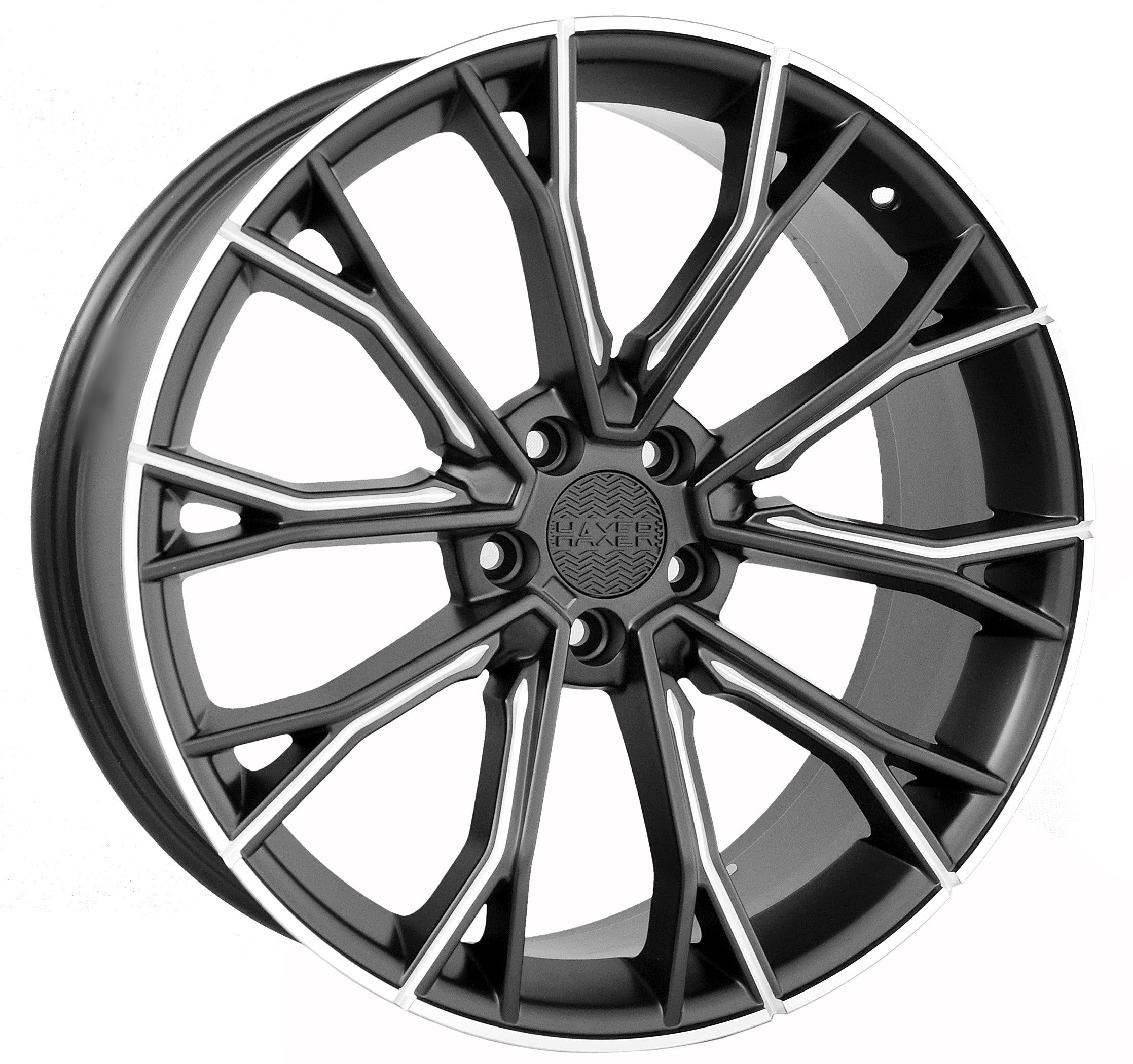 Haxer 5385 Alufælge 19" 5x112 ET25 – Poleret/sort mat (sæt á 4)