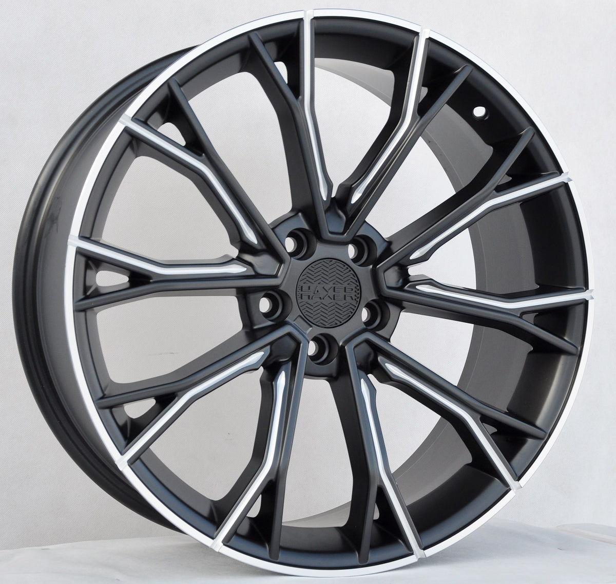 Haxer 5385 Alufælge 19" 8,5/9,5J 5x112 ET25 – Poleret/sort mat (sæt á 4)