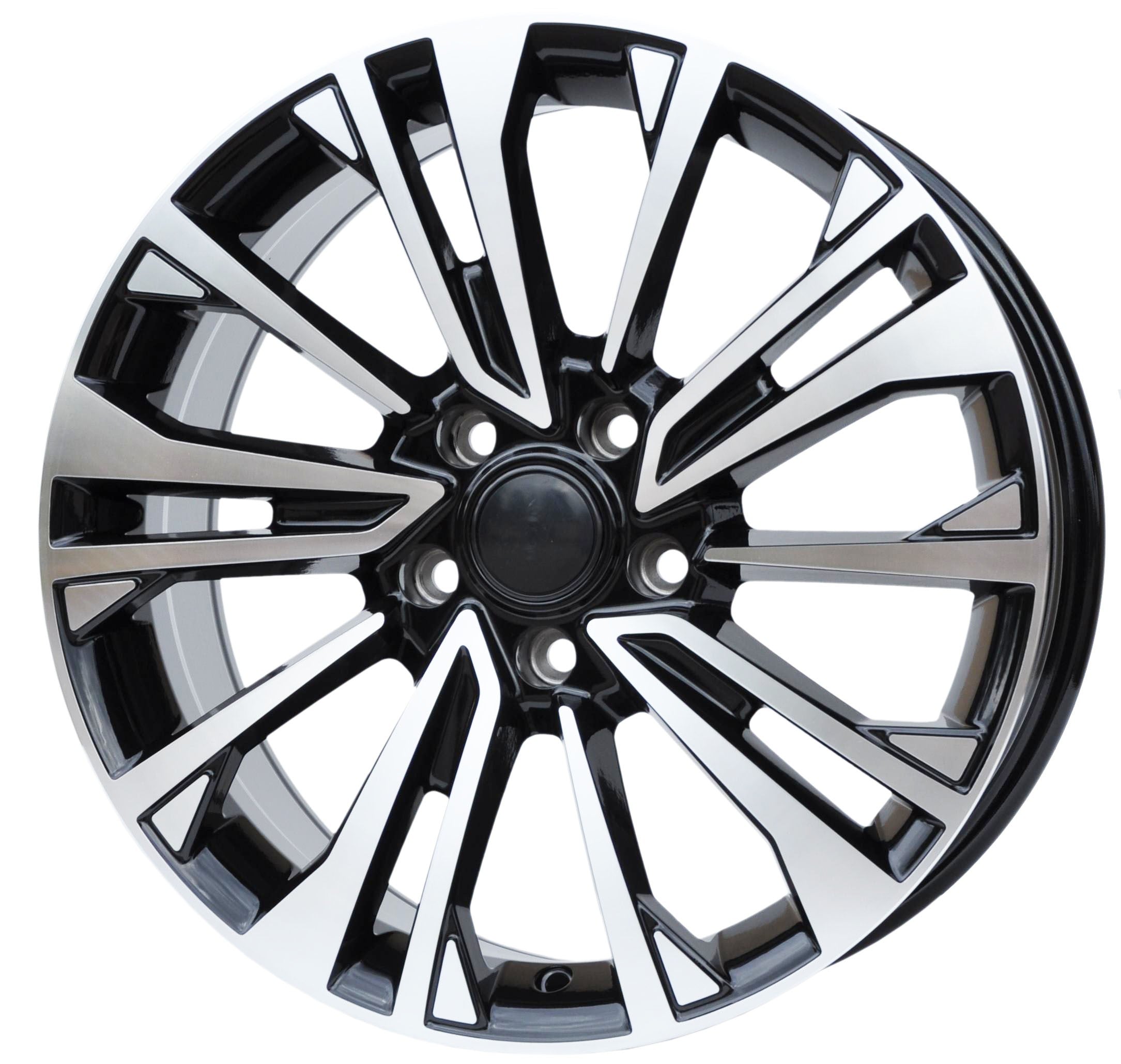 PDW 1114 Alufælge 18" 5x120 ET50 – Poleret/sort (sæt á 4)