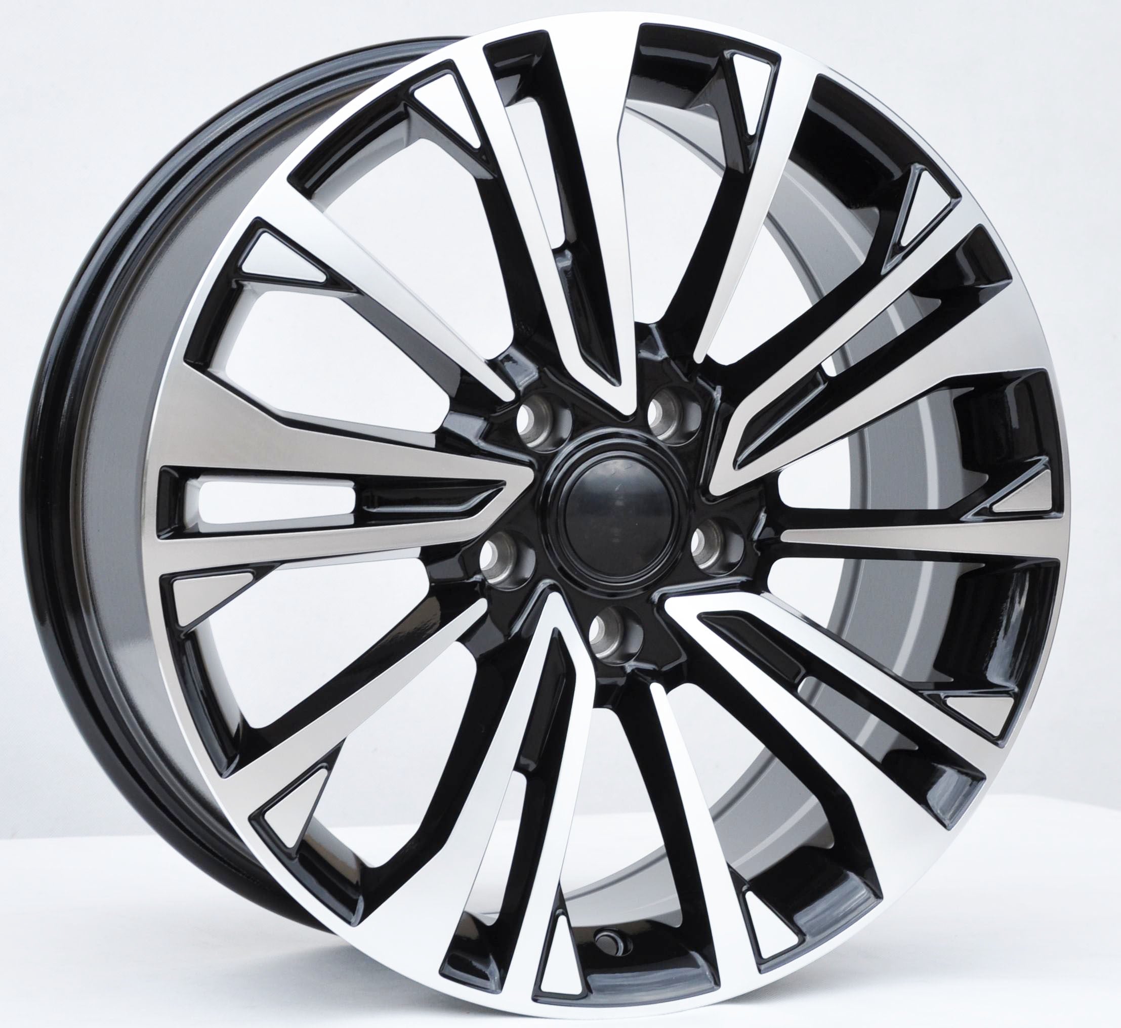 PDW 1114 Alufælge 18" 5x120 ET50 – Poleret/sort (sæt á 4)