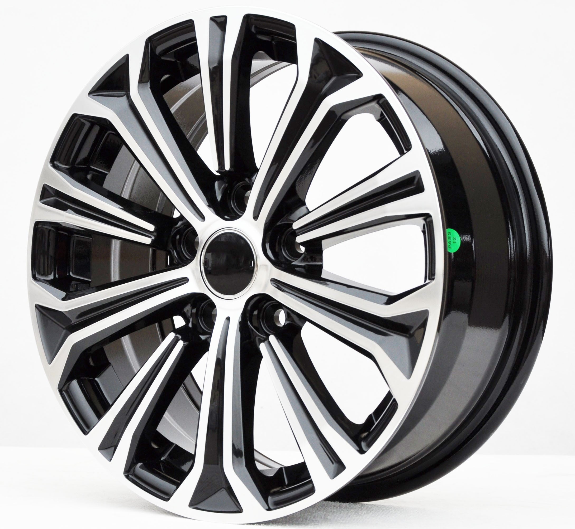 PDW 5845 Alufælge 17" 5x114.3 ET40 – Poleret/sort (sæt á 4)