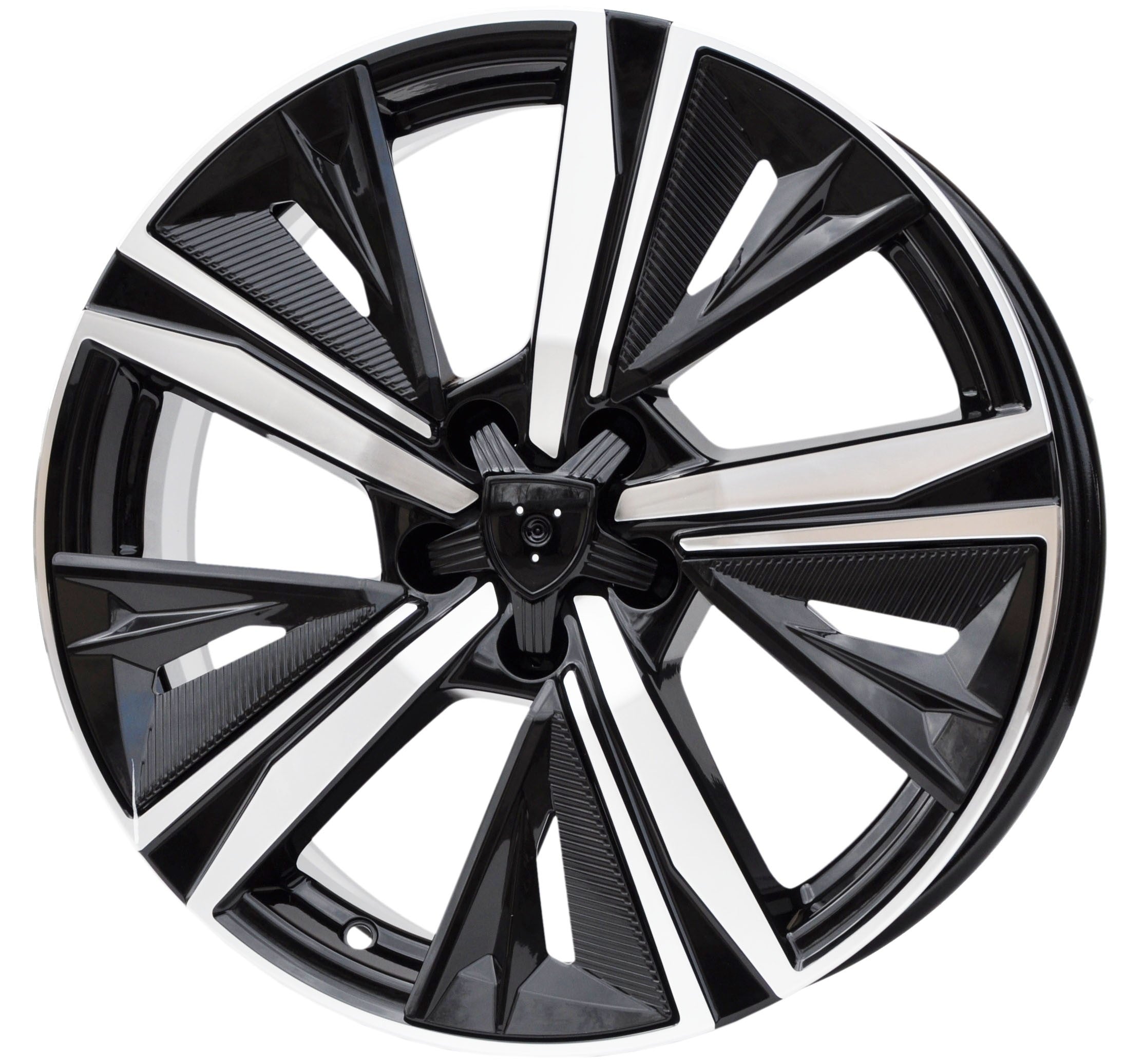 PDW 1187 Alufælge 17" 5x108 ET44 – Poleret/sort (sæt á 4)