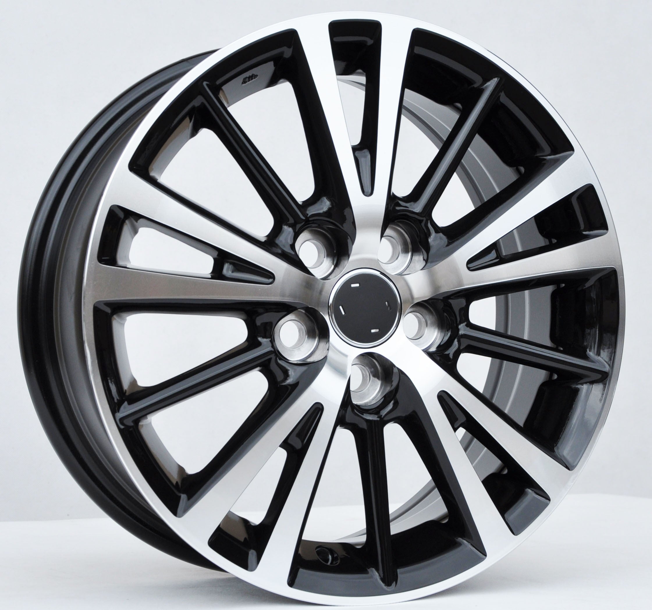 PDW 1051 Alufælge 15" 5x100 ET39 – Poleret/sort (sæt á 4)