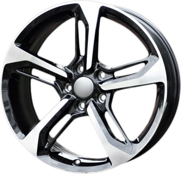 PDW 992/513 Alufælge 20" 5x112 ET33 – Poleret/sort (sæt á 4)