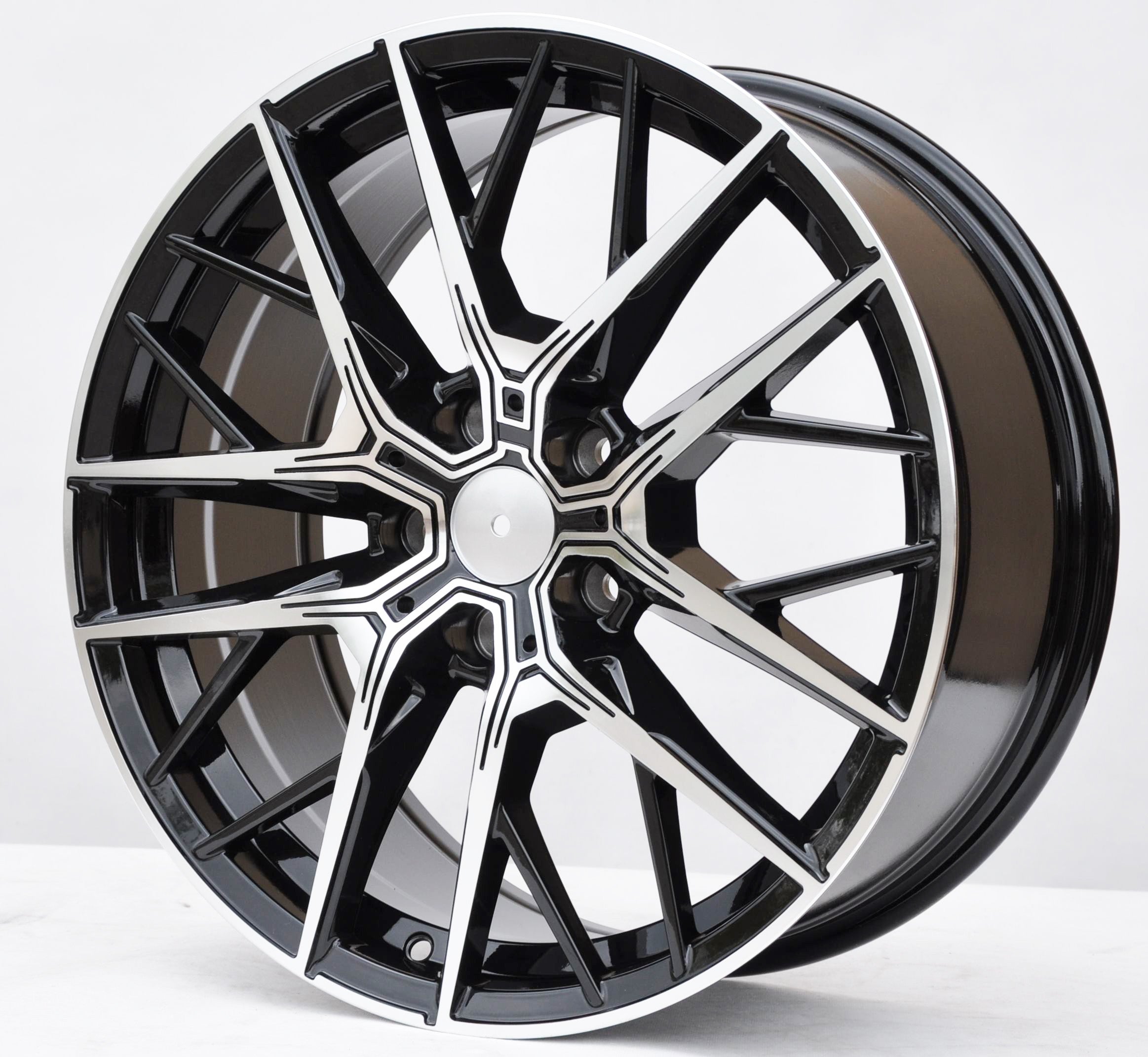 PDW 5080 Alufælge 17" 5x120 ET40 – Poleret/sort (sæt á 4)