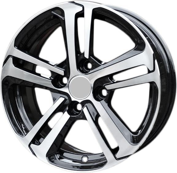 PDW 5017/5447 Alufælge 16" 4x108 ET25 – Poleret/sort (sæt á 4)