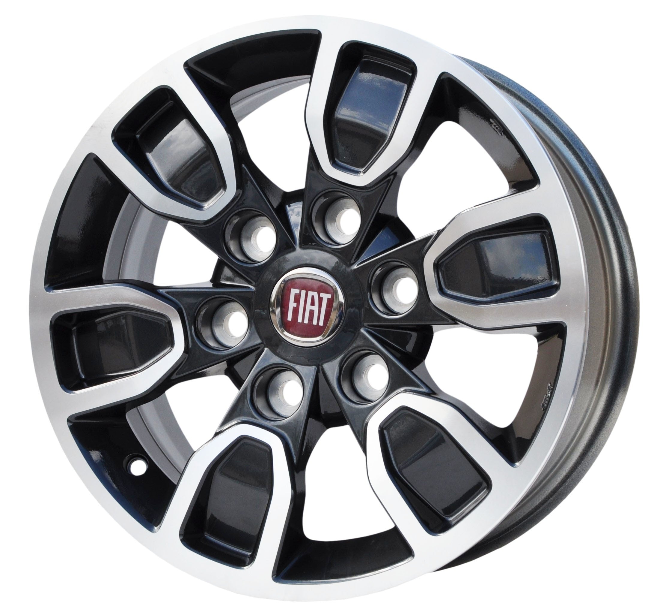 Fiat (oryginalne OEM) 6000609422 Alufælge 16" 6x139.7 ET38 – Poleret/grafit (stk)