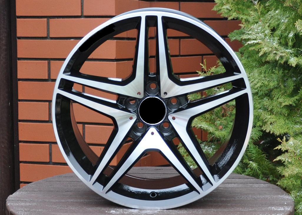 PDW 443 Alufælge 17" 5x112 ET40 – Poleret/sort (sæt á 4)