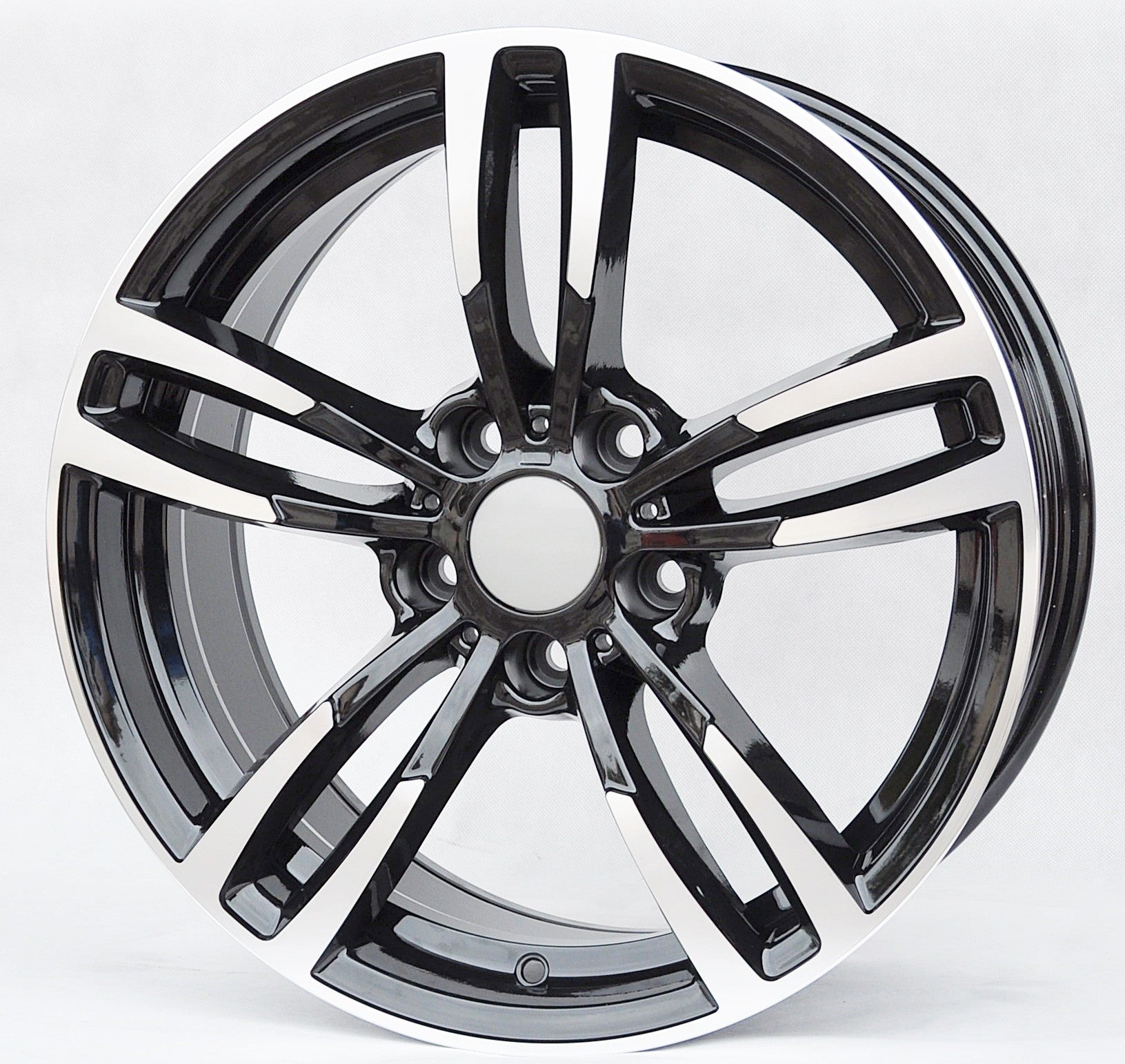 PDW 855 Alufælge 17" 5x120 ET34 – Poleret/sort (sæt á 4)