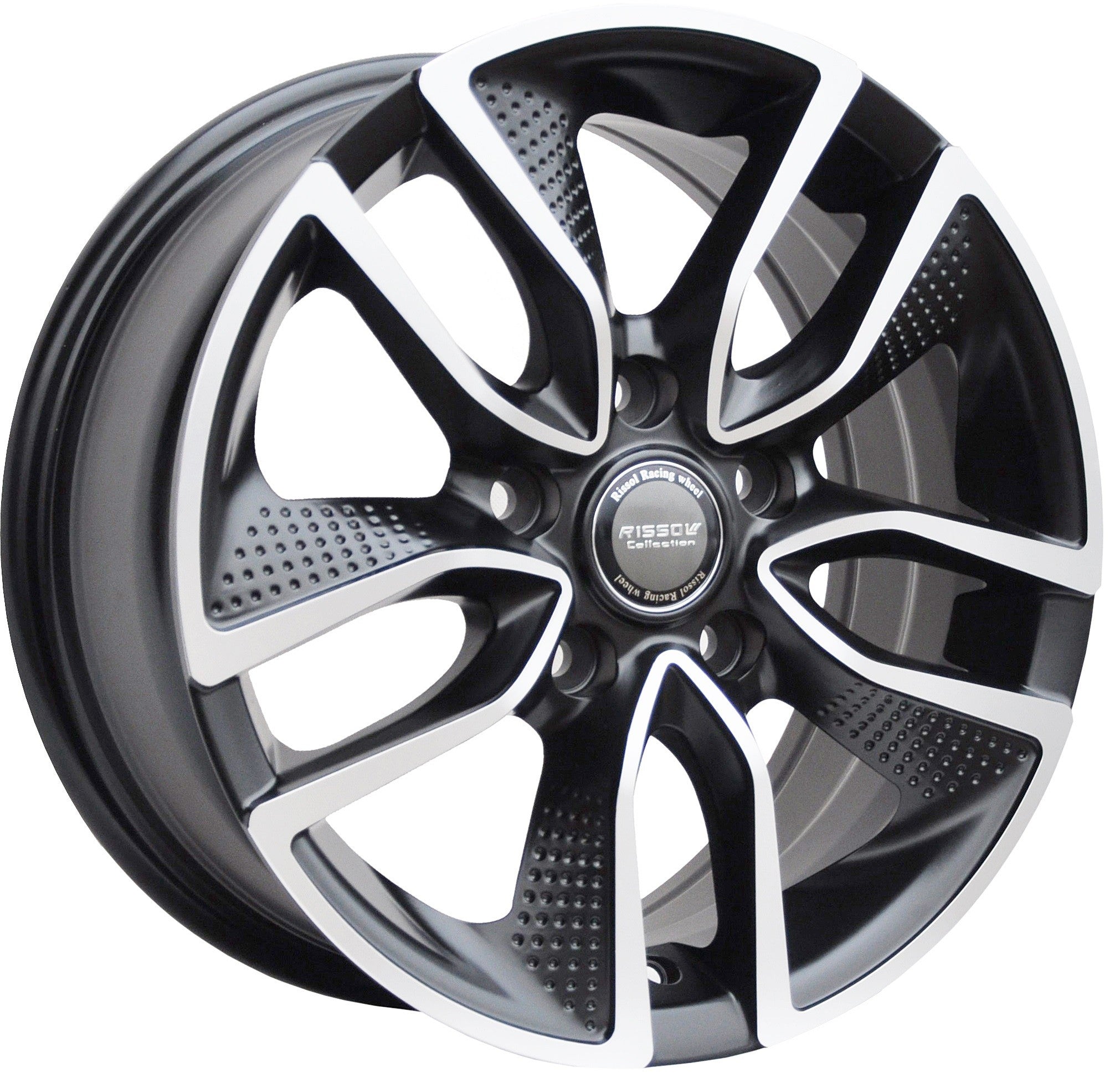 PDW 5087 Alufælge 16" 5x108 ET40 – Poleret/sort mat (sæt á 4)