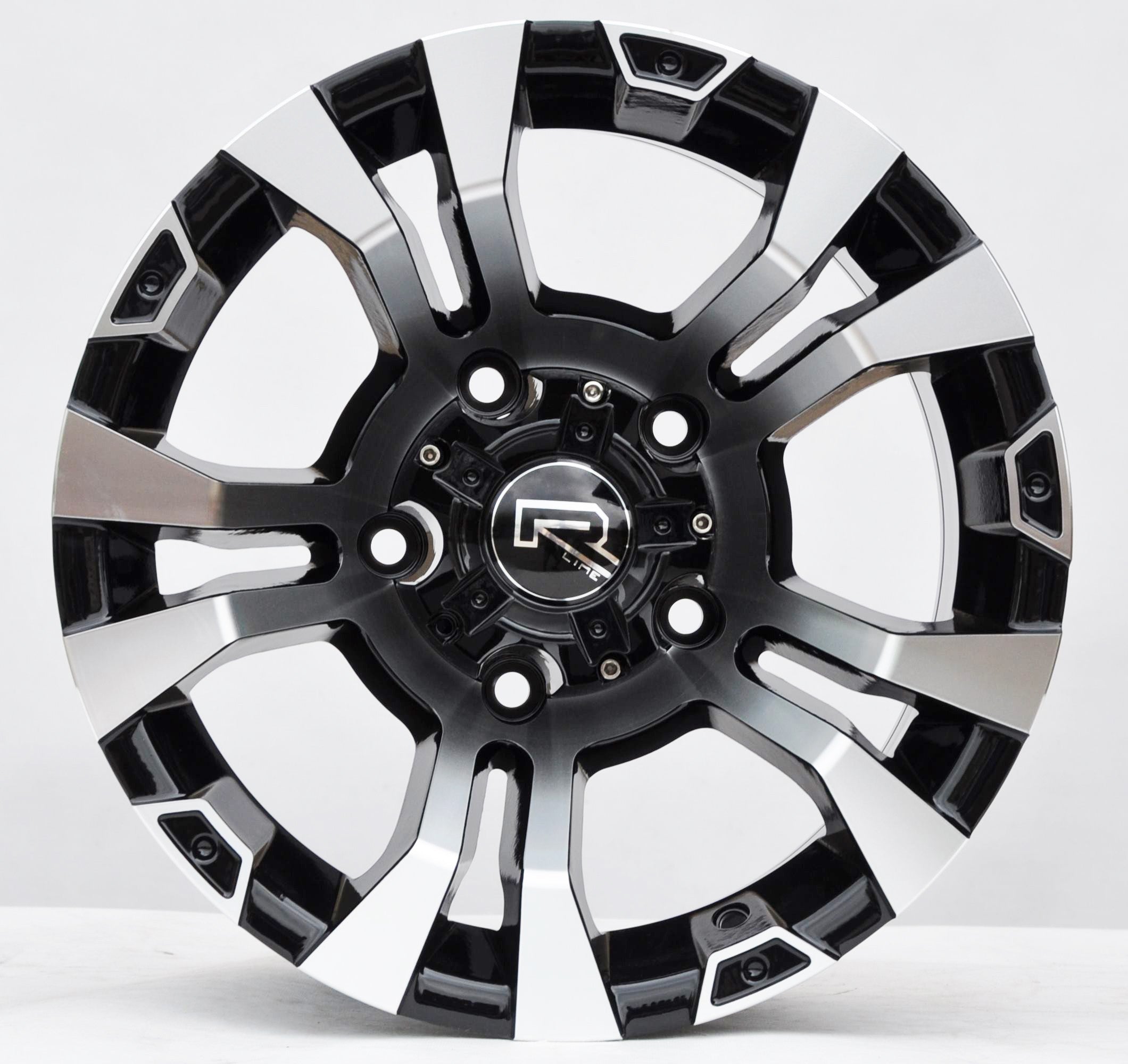 PDW 859 Alufælge 15" 5x139.7 ET-13 – Poleret/sort (sæt á 4)