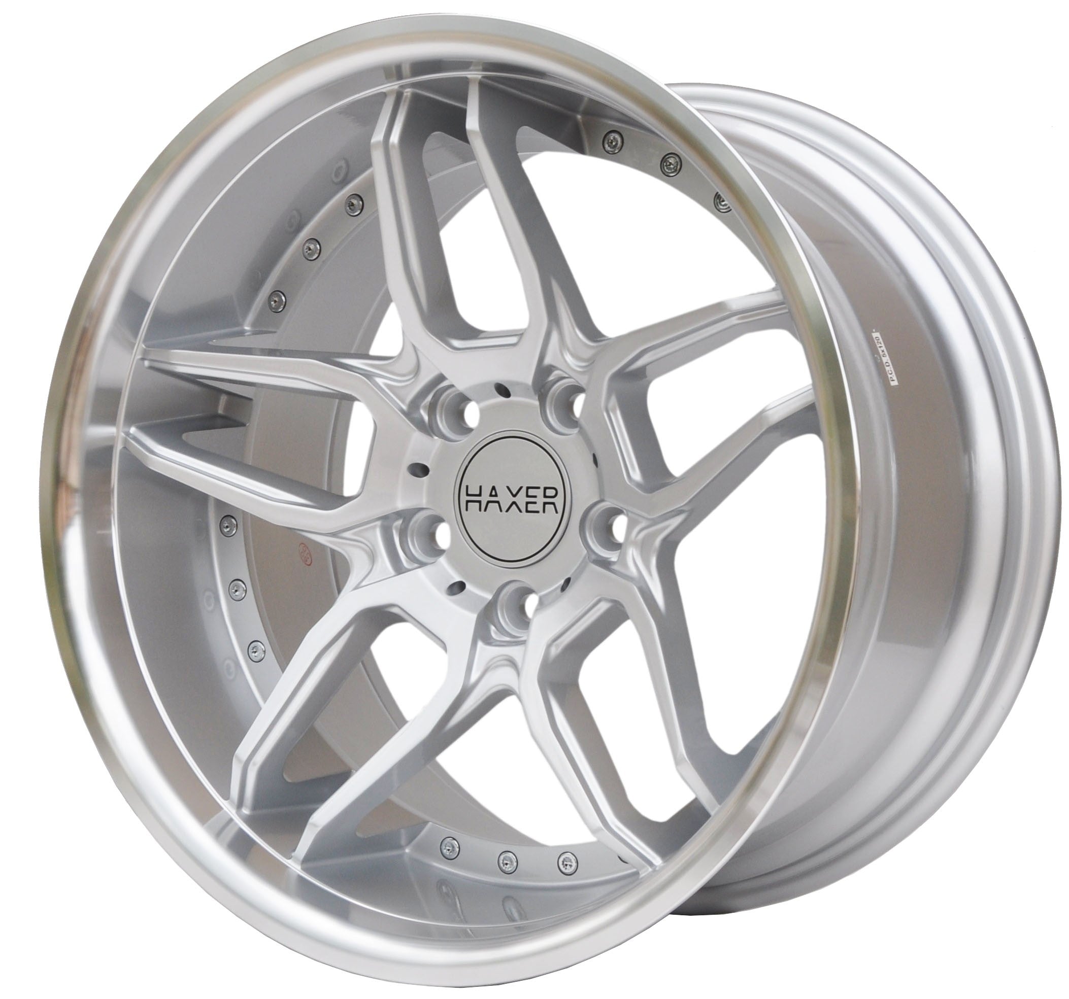 Haxer SSA01 (HX030) Alufælge 19" 5x120 ET35 – Poleret/sølv (sæt á 4)