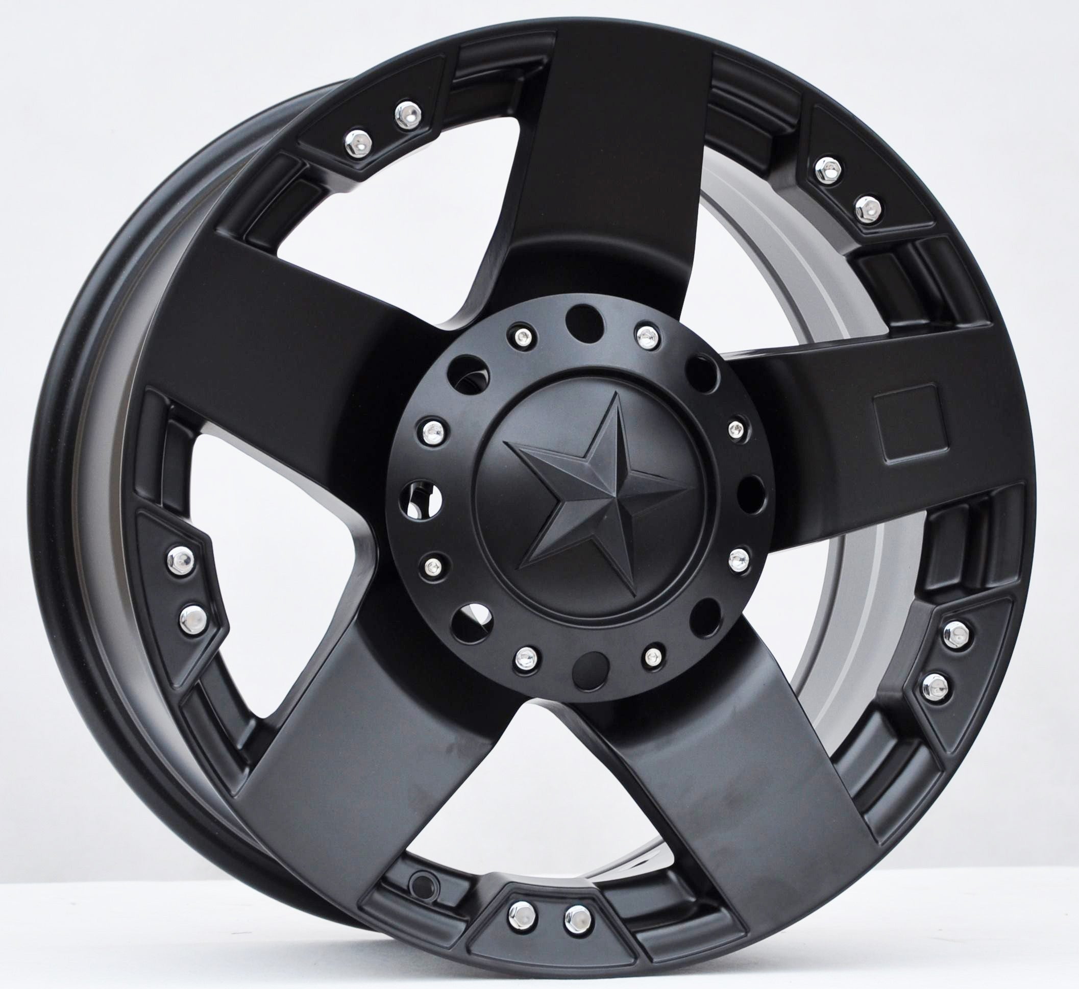 PDW 5187 Alufælge 16" 6x139.7 ET-15 – Sort (sæt á 4)
