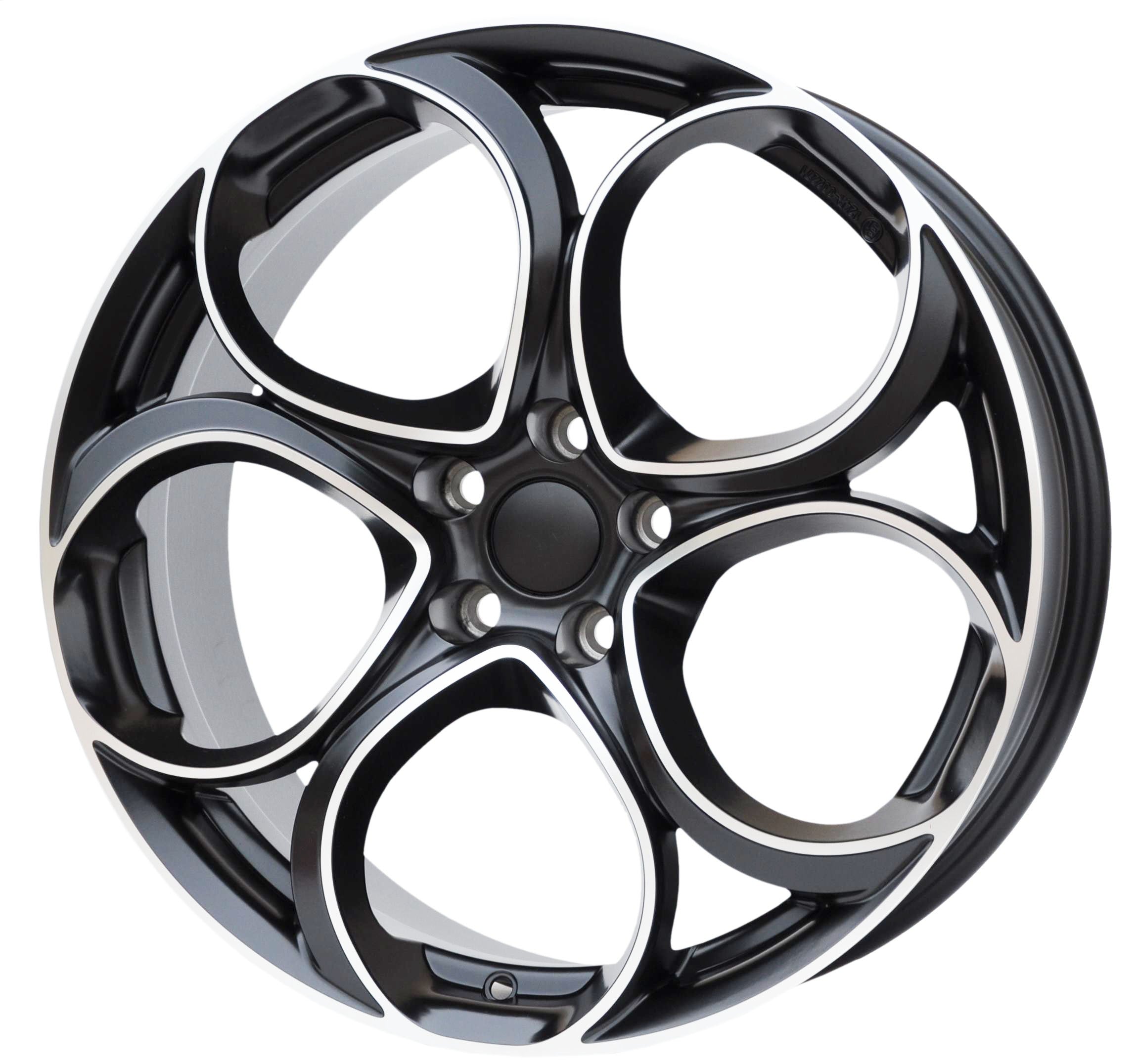 PDW 2387 Alufælge 20" 5x110 ET37 – Poleret/sort mat (sæt á 4)