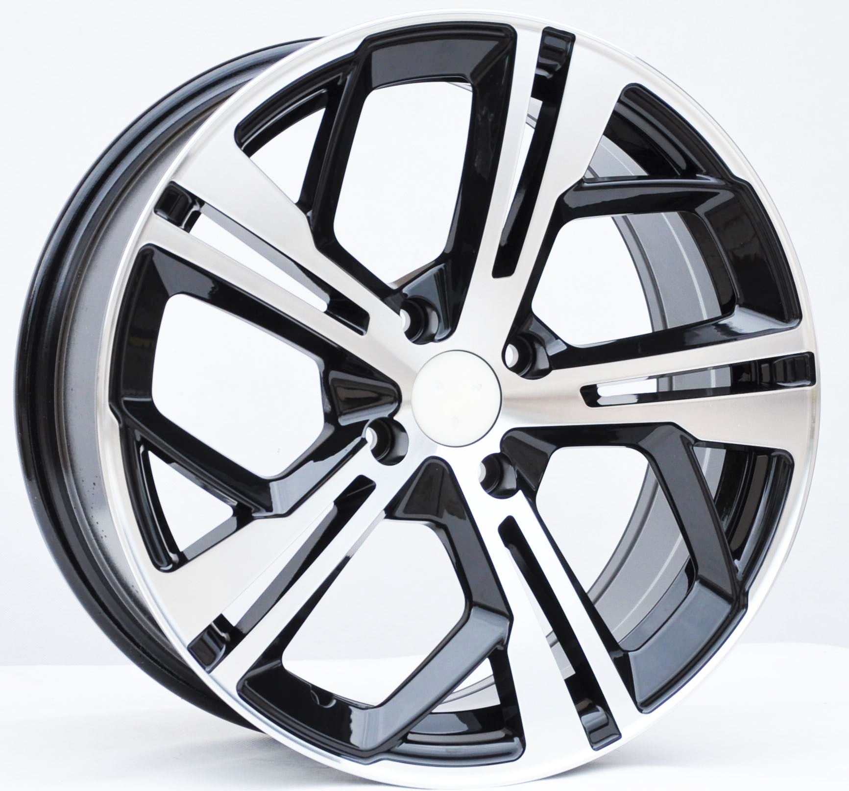 PDW 1206 Alufælge 16" 4x108 ET25 – Poleret/sort (sæt á 4)
