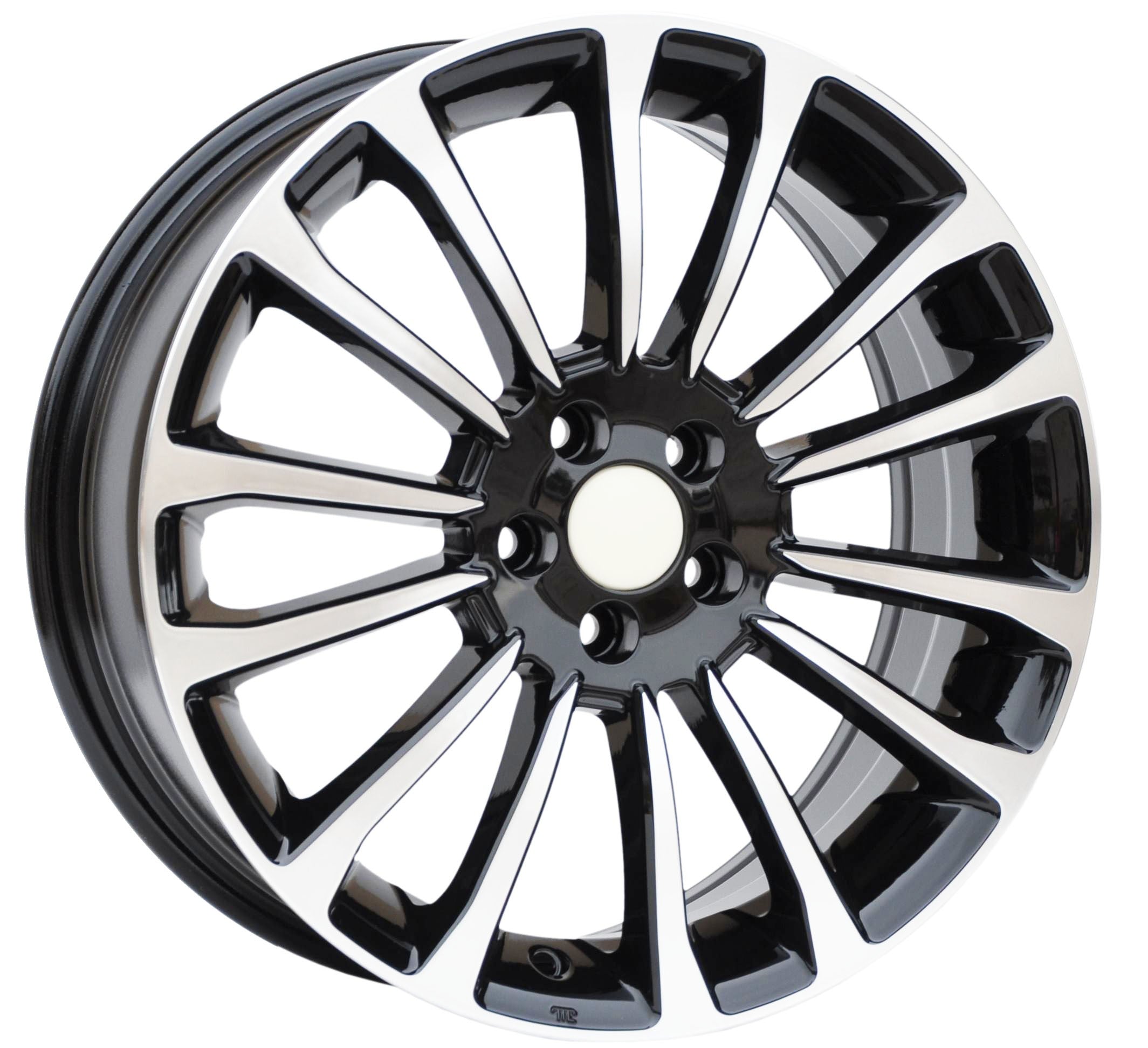 PDW 1204 Alufælge 17" 5x98 ET41 – Poleret/sort (sæt á 4)