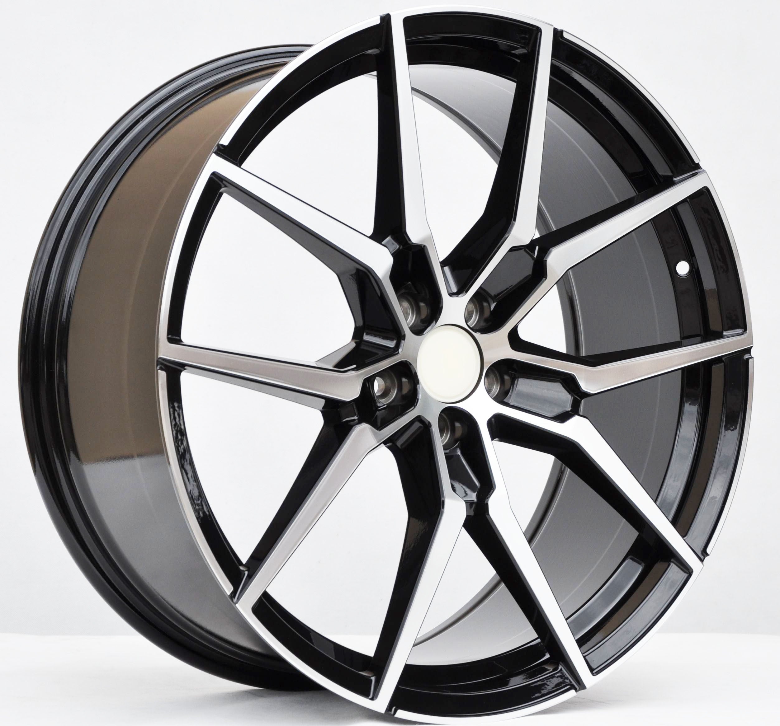 PDW 5628 Alufælge 21" 5x108 ET38.5 – Poleret/sort (sæt á 4)