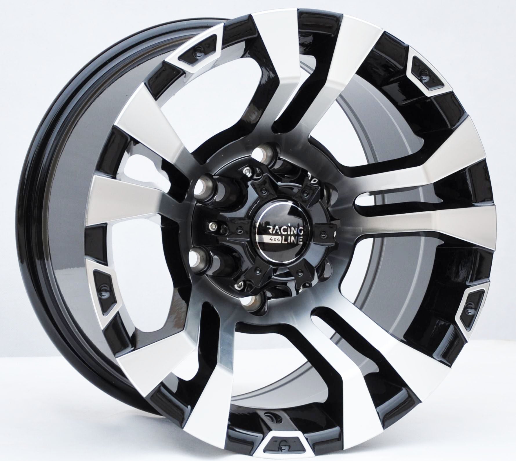 PDW 859 Alufælge 15" 6x139.7 ET-10 – Poleret/sort (sæt á 4)