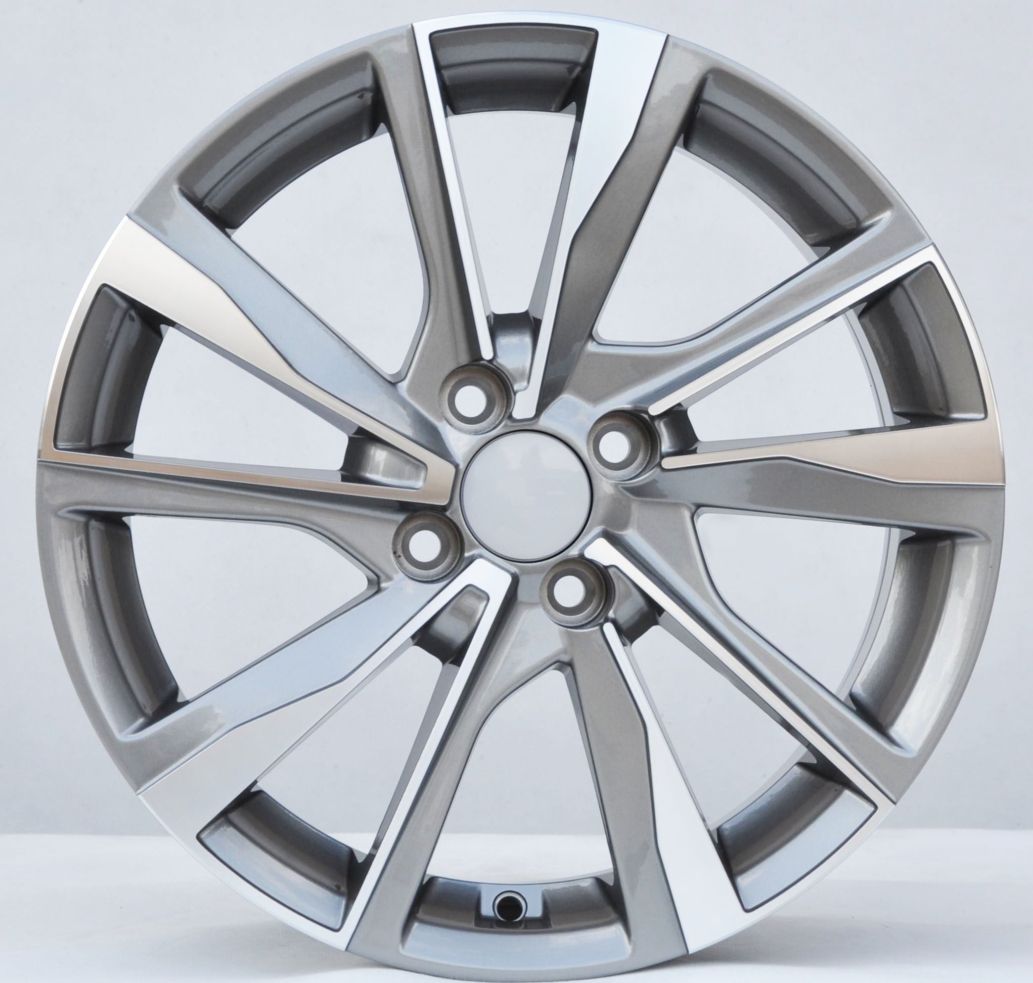 PDW 5307 Alufælge 16" 4x100 ET45 – Poleret/grafit (sæt á 4)