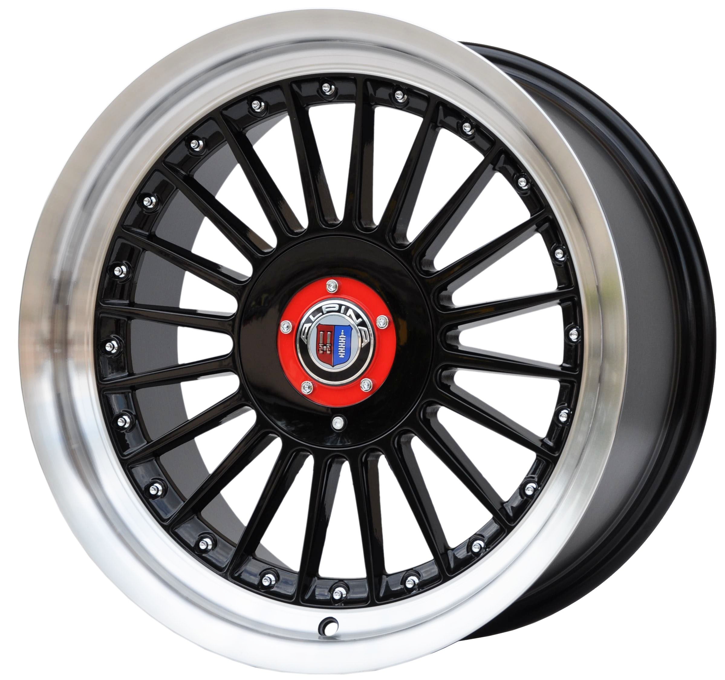 PDW 7307 Alufælge 17" 5x120 ET20 – Poleret/sort (sæt á 4)