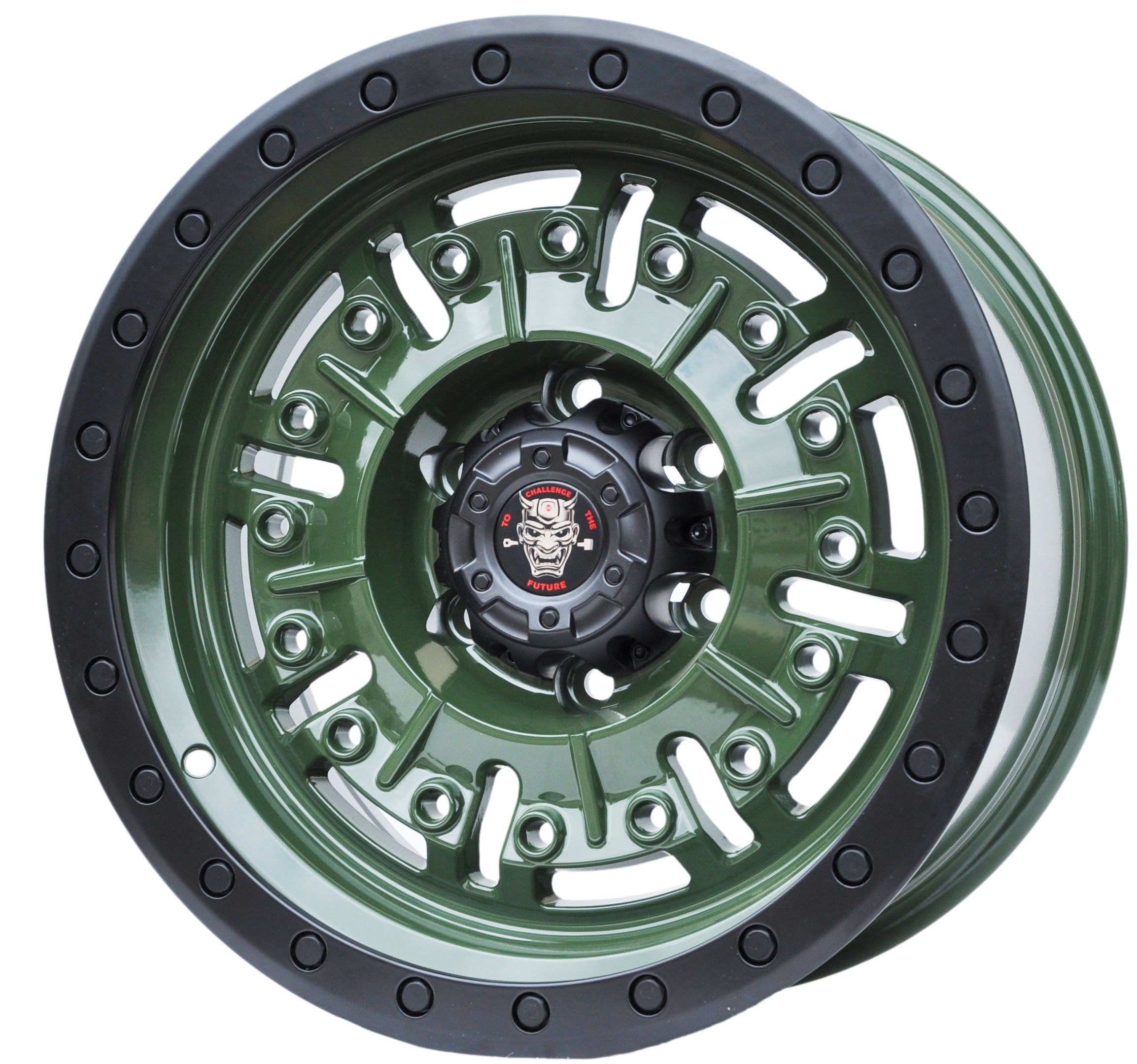 Toro Corsa JT250 Alufælge 17" 6x139.7 ET0 – Sort/khaki (sæt á 4)