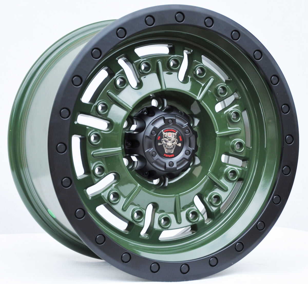 Toro Corsa JT250 Alufælge 17" 6x139.7 ET0 – Sort/khaki (sæt á 4)