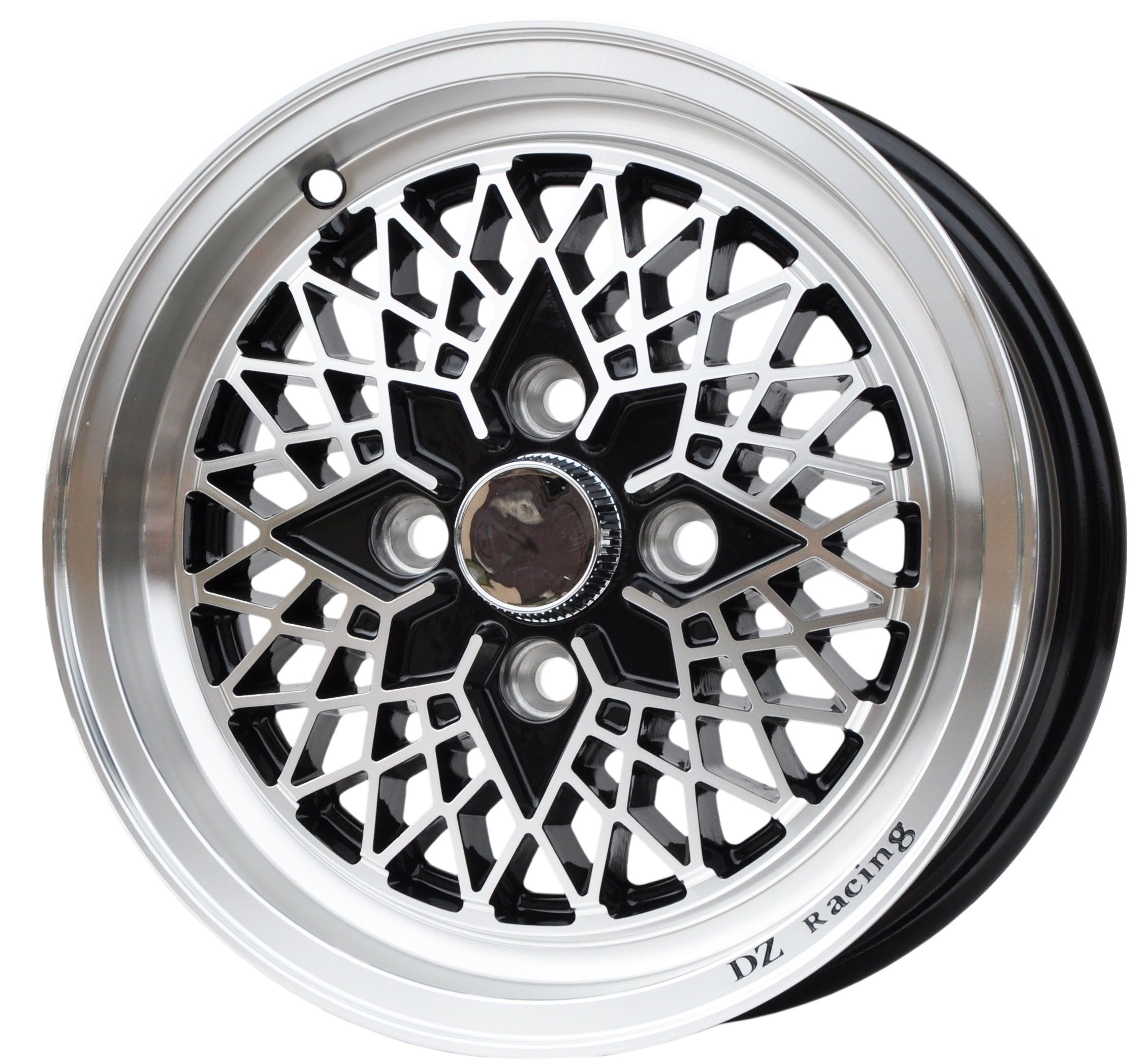 PDW 1352 Alufælge 13" 4x100 ET30 – Poleret/sort (sæt á 4)
