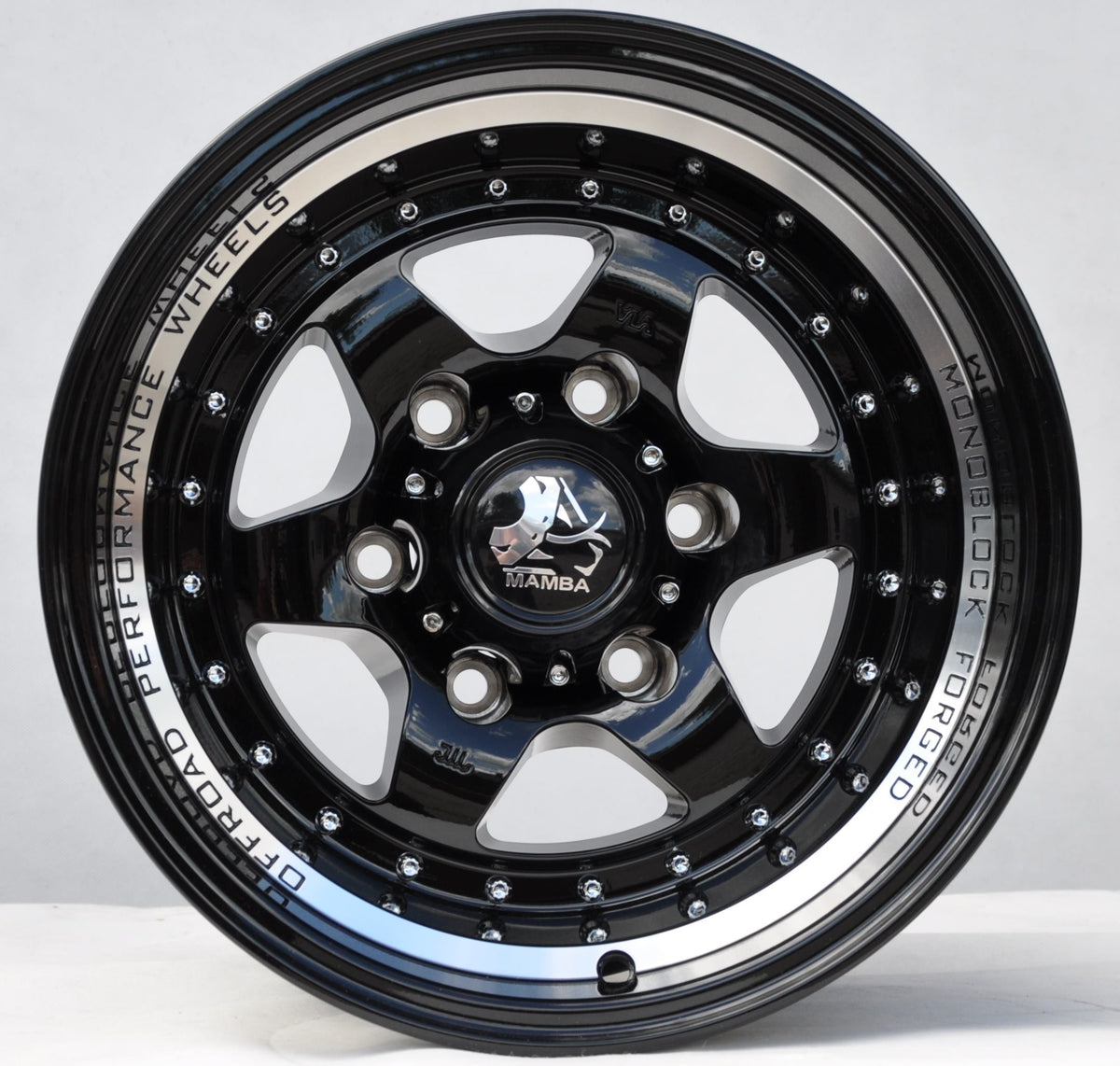 PDW 2156 Alufælge 15" 6x139.7 ET-44 – Sort (sæt á 4)