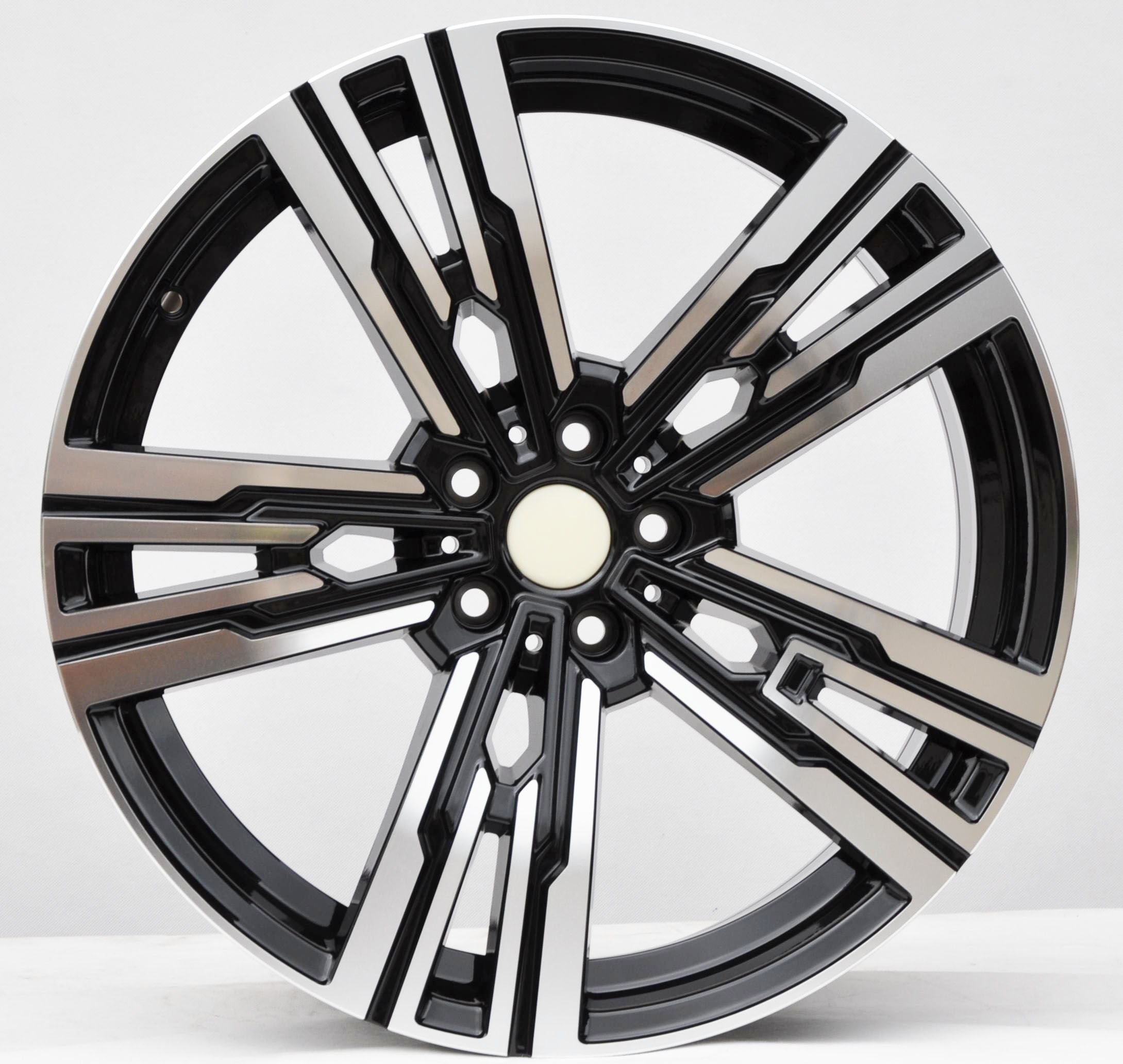 PDW 1831/674 Alufælge 19" 5x112 ET25 – Poleret/sort (sæt á 4)