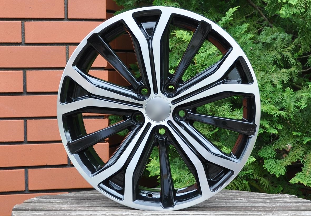PDW 591 Alufælge 17" 5x108 ET46 – Poleret/sort (sæt á 4)