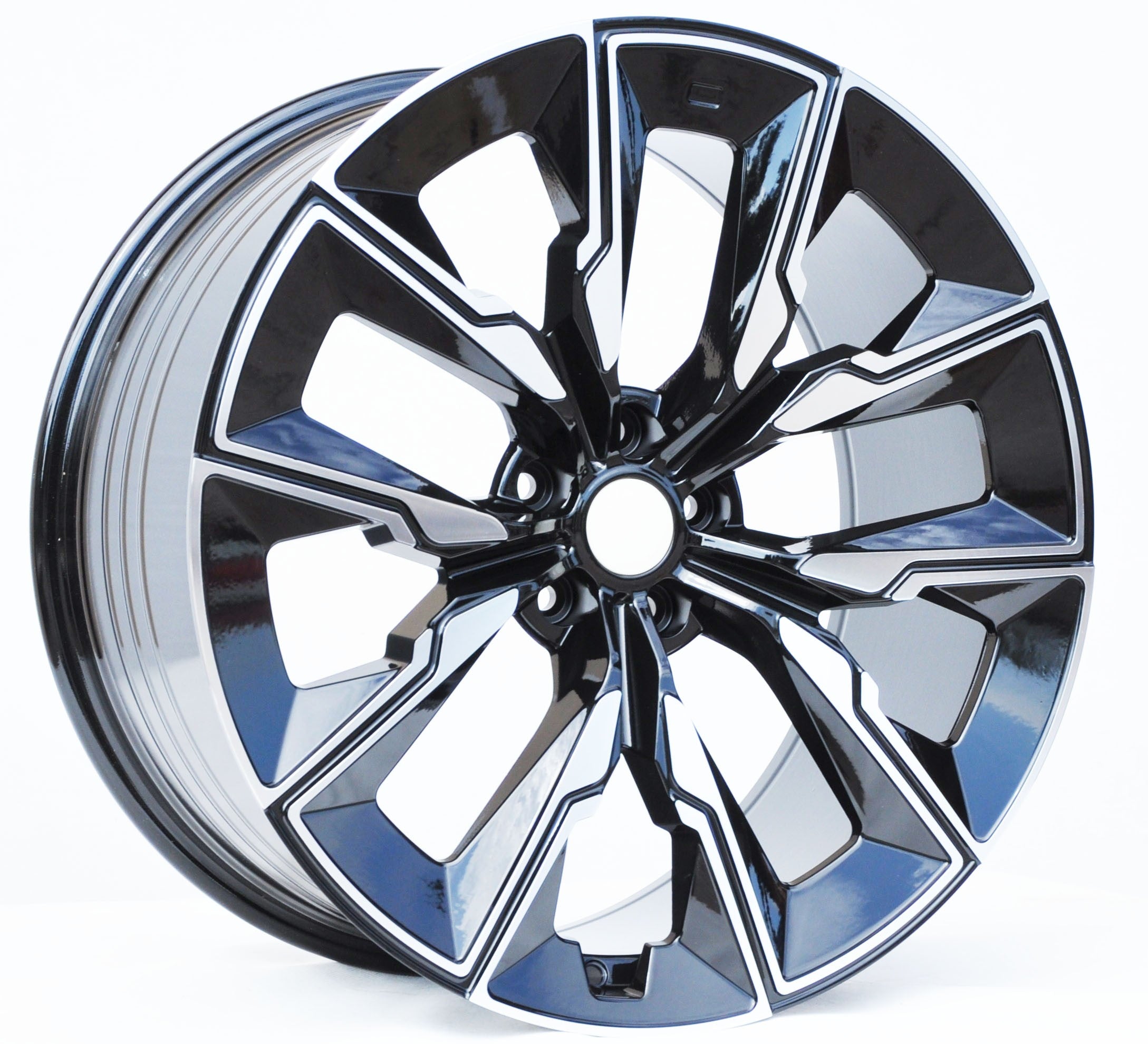 PDW FBX144 Alufælge 21" 5x112 ET25 – Poleret/sort (sæt á 4)