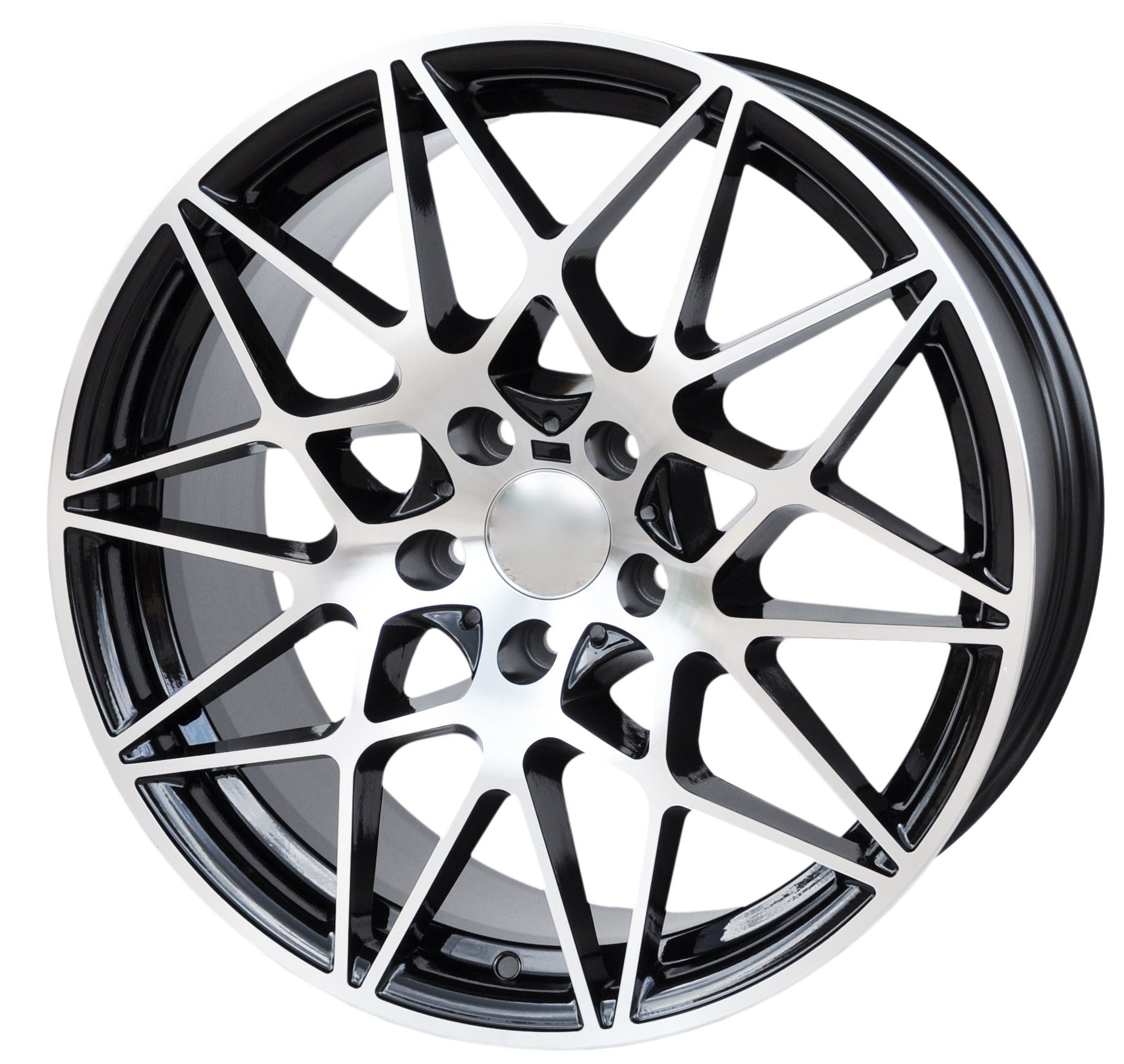 PDW 5167 Alufælge 17" 5x120 ET37 – Poleret/sort (sæt á 4)