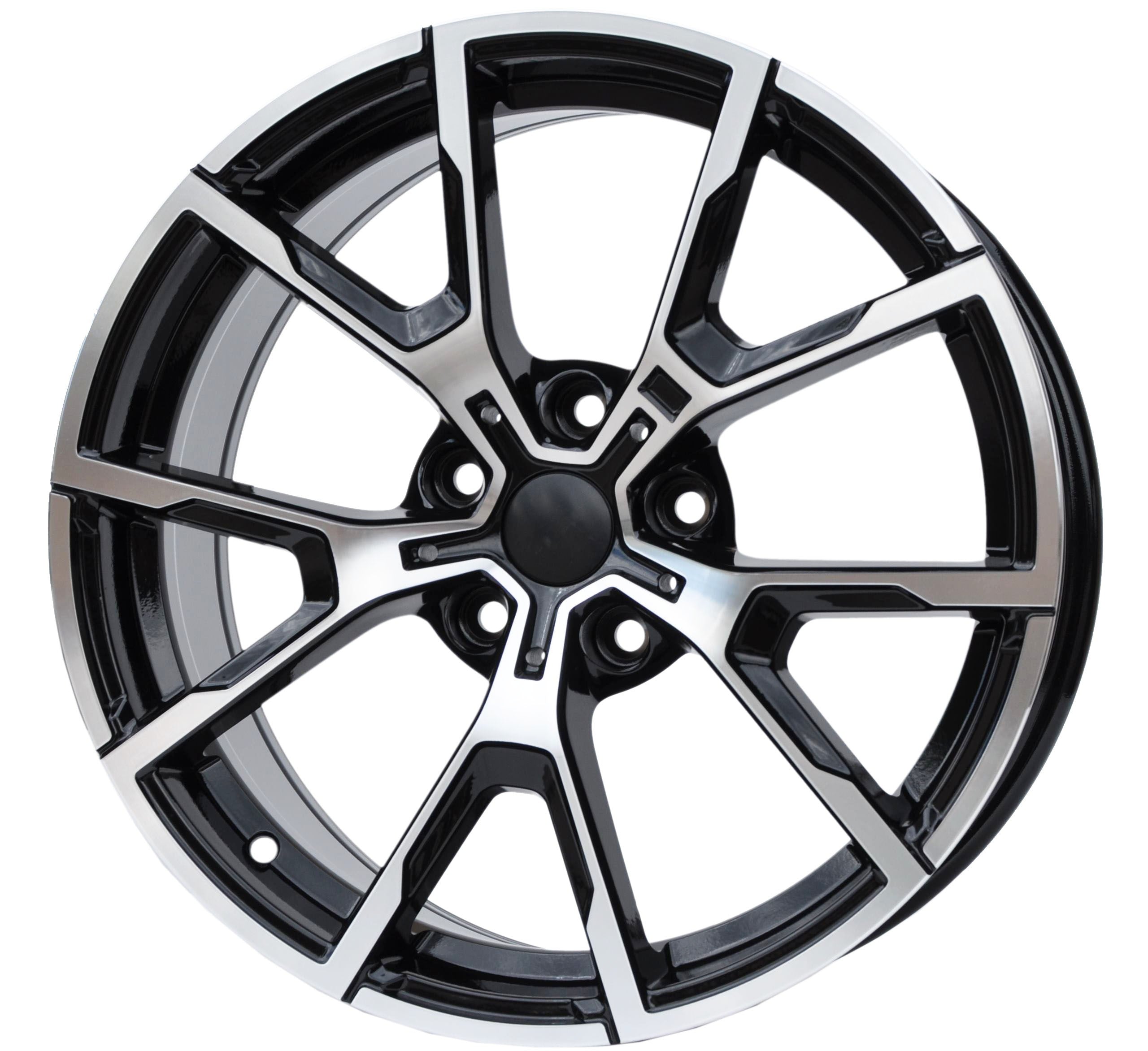PDW 5601 Alufælge 17" 5x120 ET40 – Poleret/sort (sæt á 4)
