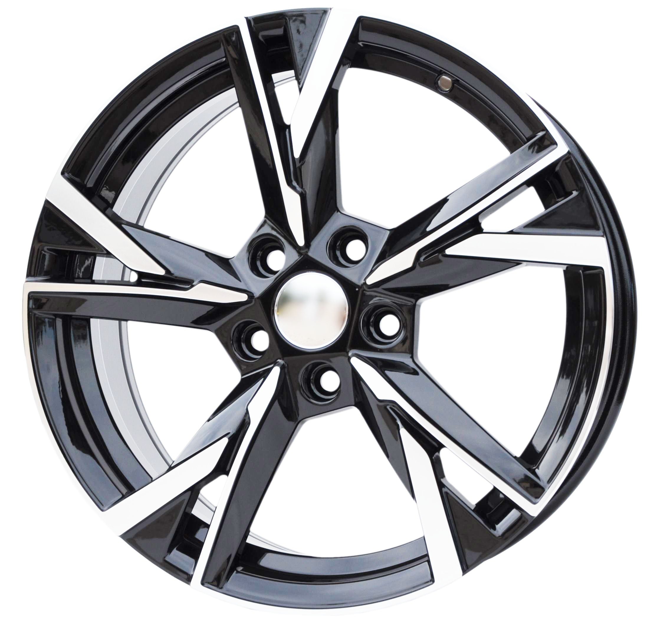 PDW 1241 Alufælge 17" 5x112 ET46 – Poleret/sort (sæt á 4)