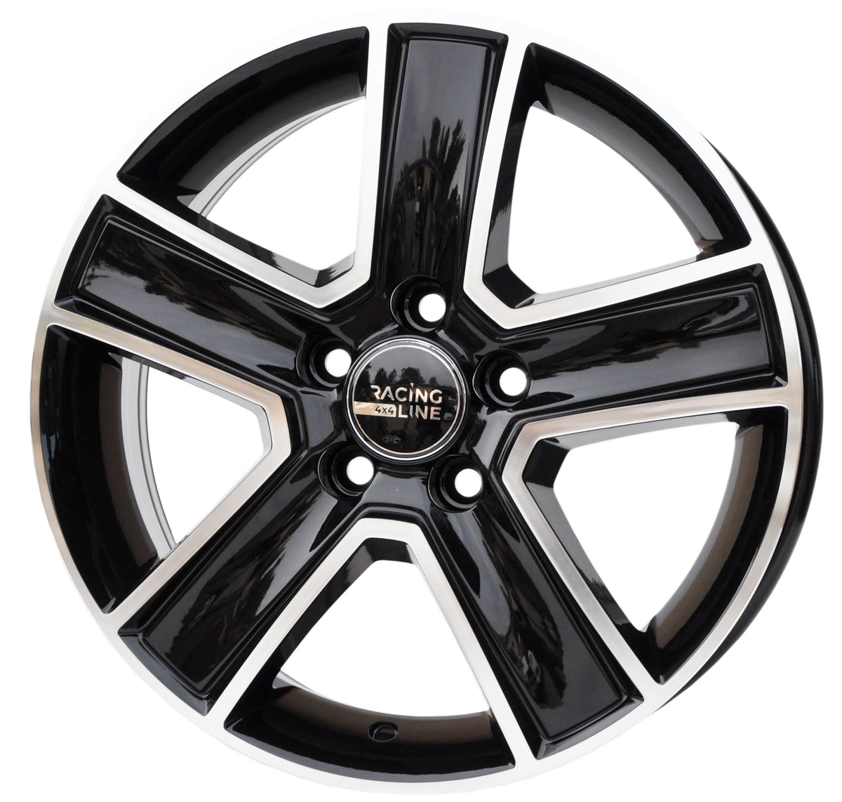 PDW 473 Alufælge 16" 6,5J 5x118 ET45 – Poleret/sort pulverlakeret (sæt á 4)