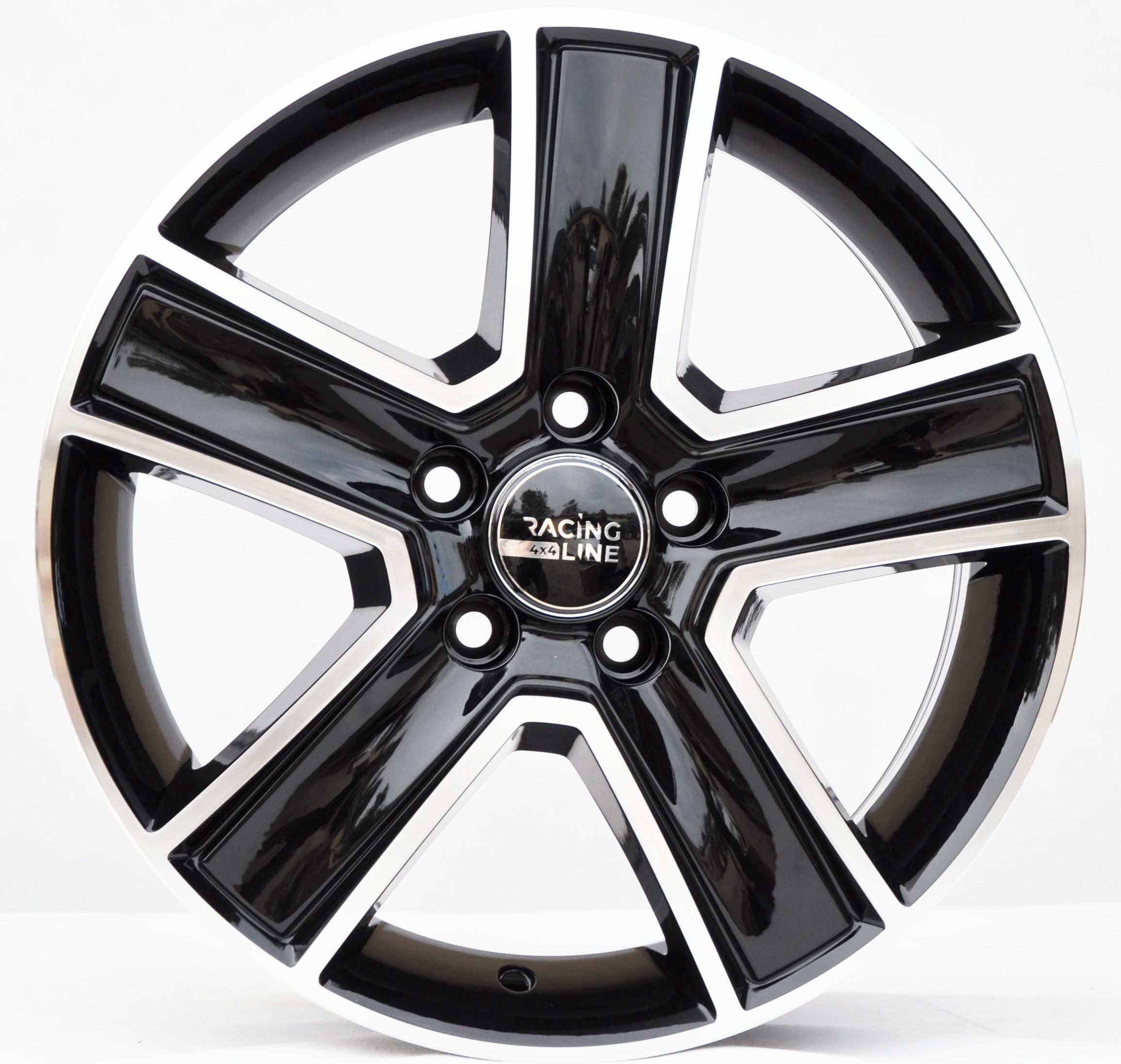PDW 473 Alufælge 16" 5x108 ET44 – Poleret/sort (sæt á 4)