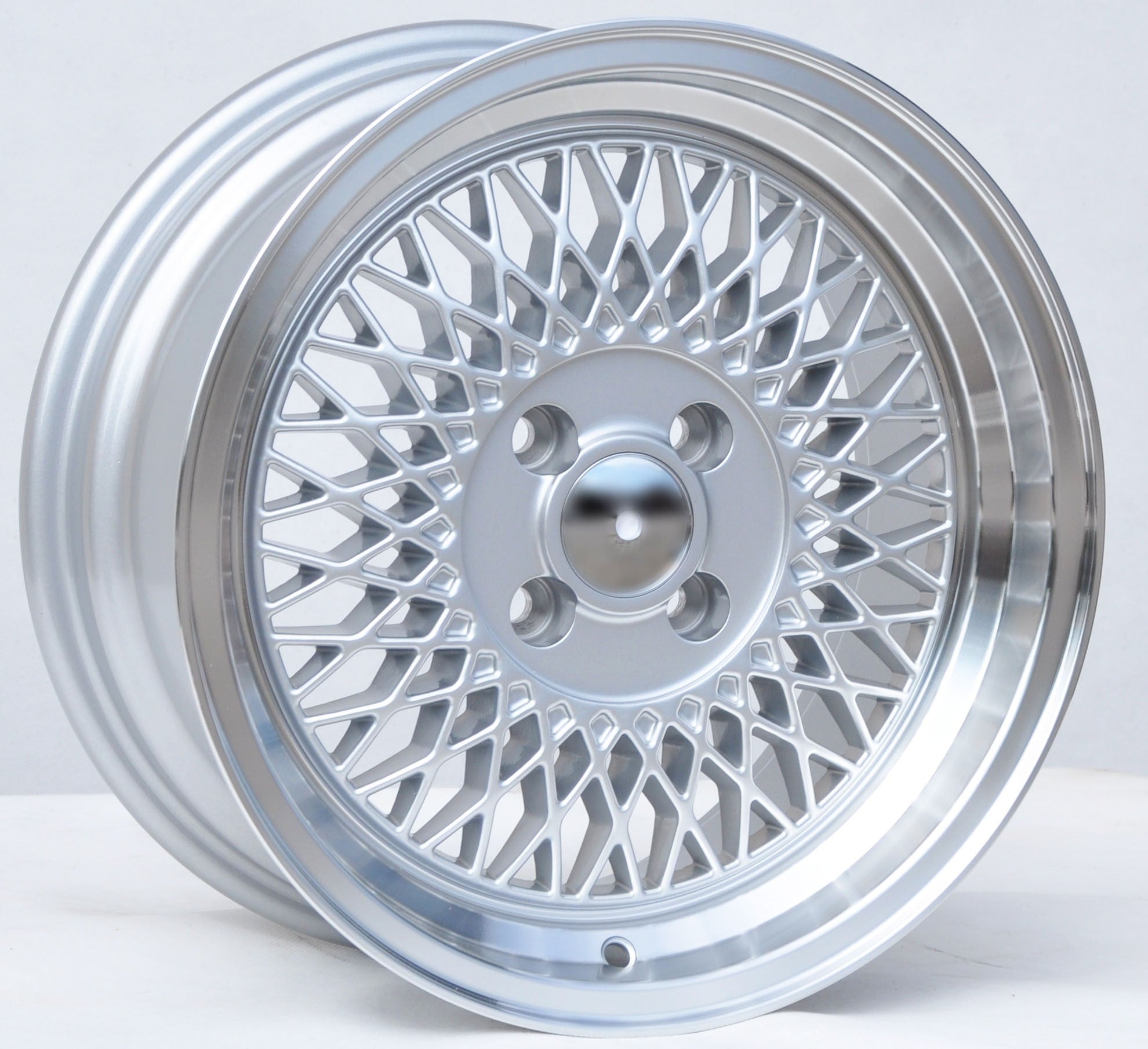 PDW 483 Alufælge 15" 4x100 ET25 – Poleret/sølv (sæt á 4)