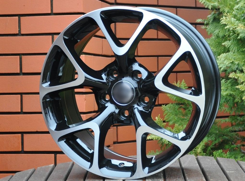 PDW 076/236/518 Alufælge 17" 5x115 ET42 – Poleret/sort (sæt á 4)