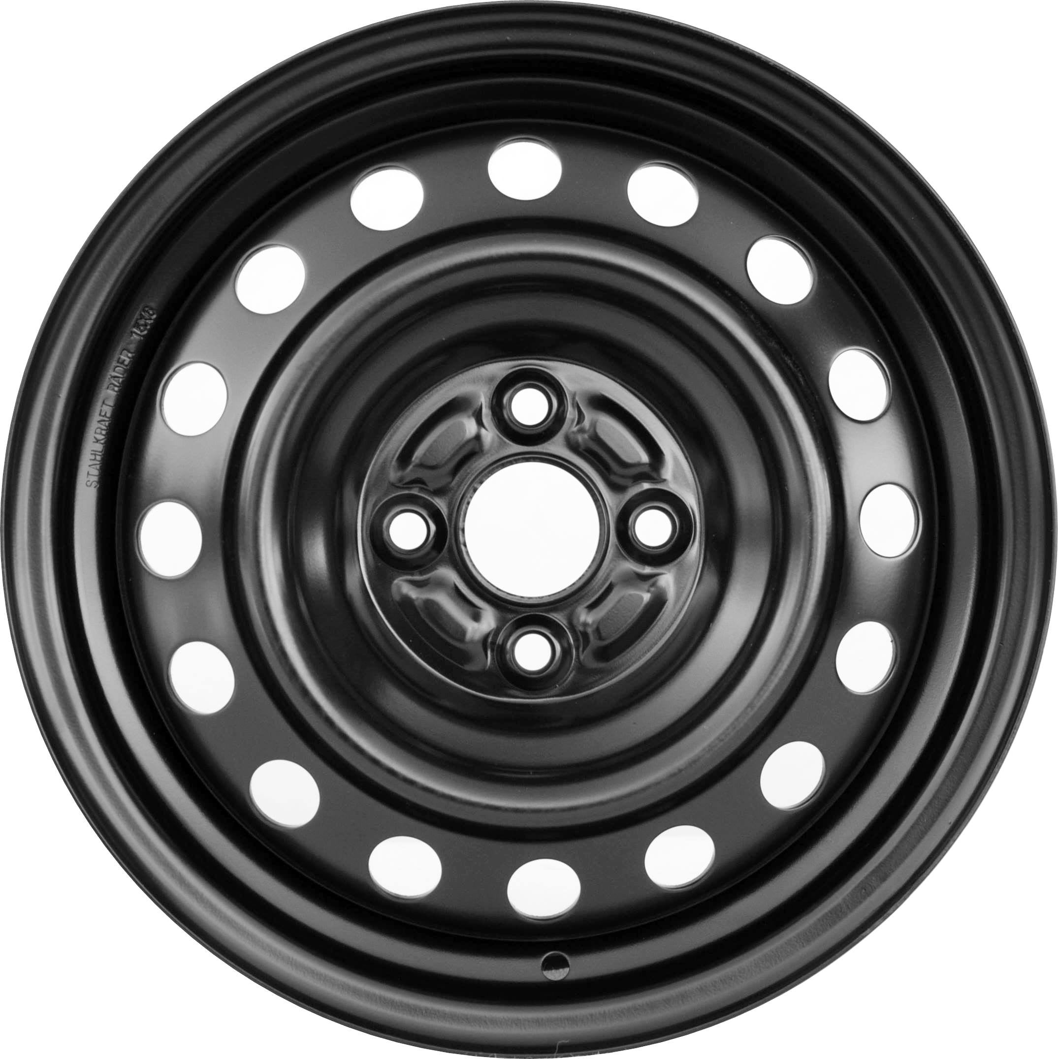 Stahlkraft Rader A15 Stålfælge 15" 4x100 ET46 – Sort (sæt á 4)