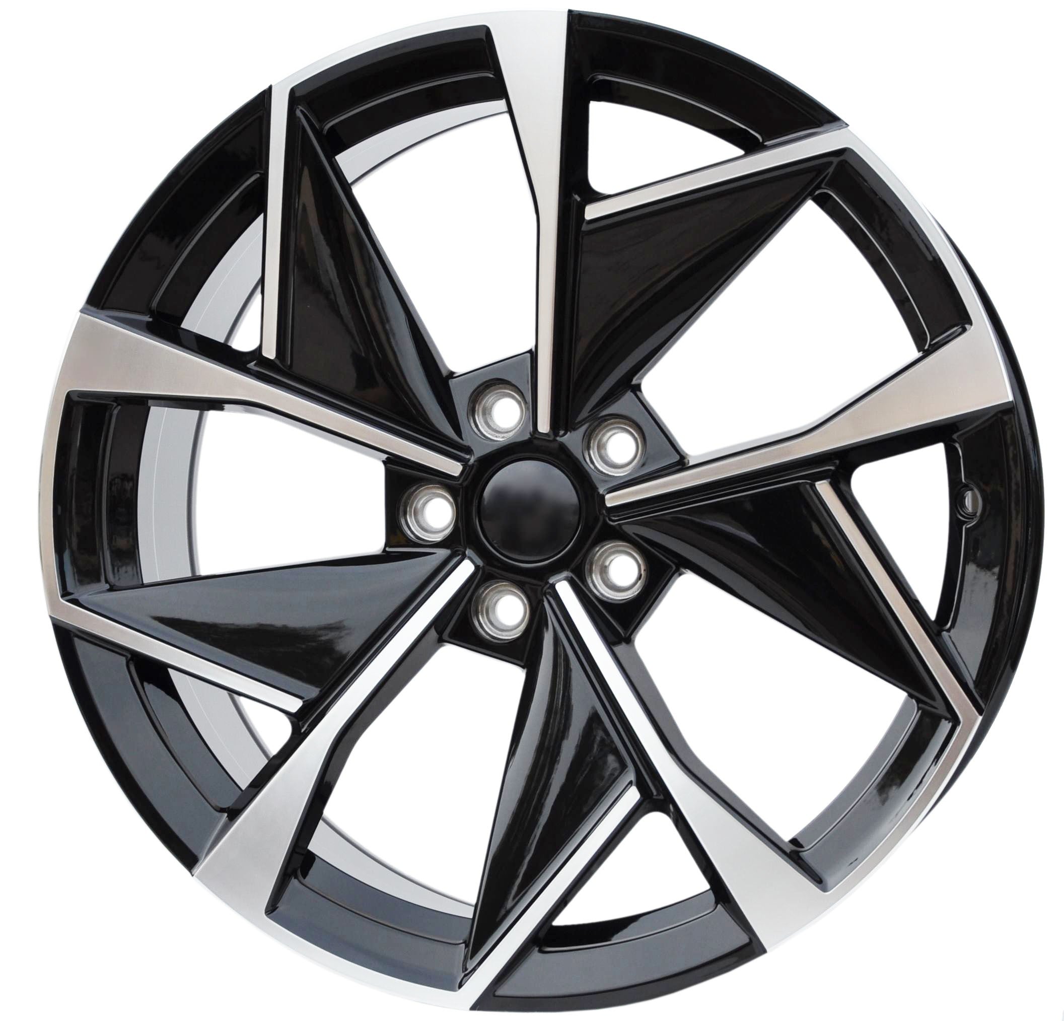 PDW 5638 Alufælge 19" 5x112 ET45 – Poleret/sort (sæt á 4)