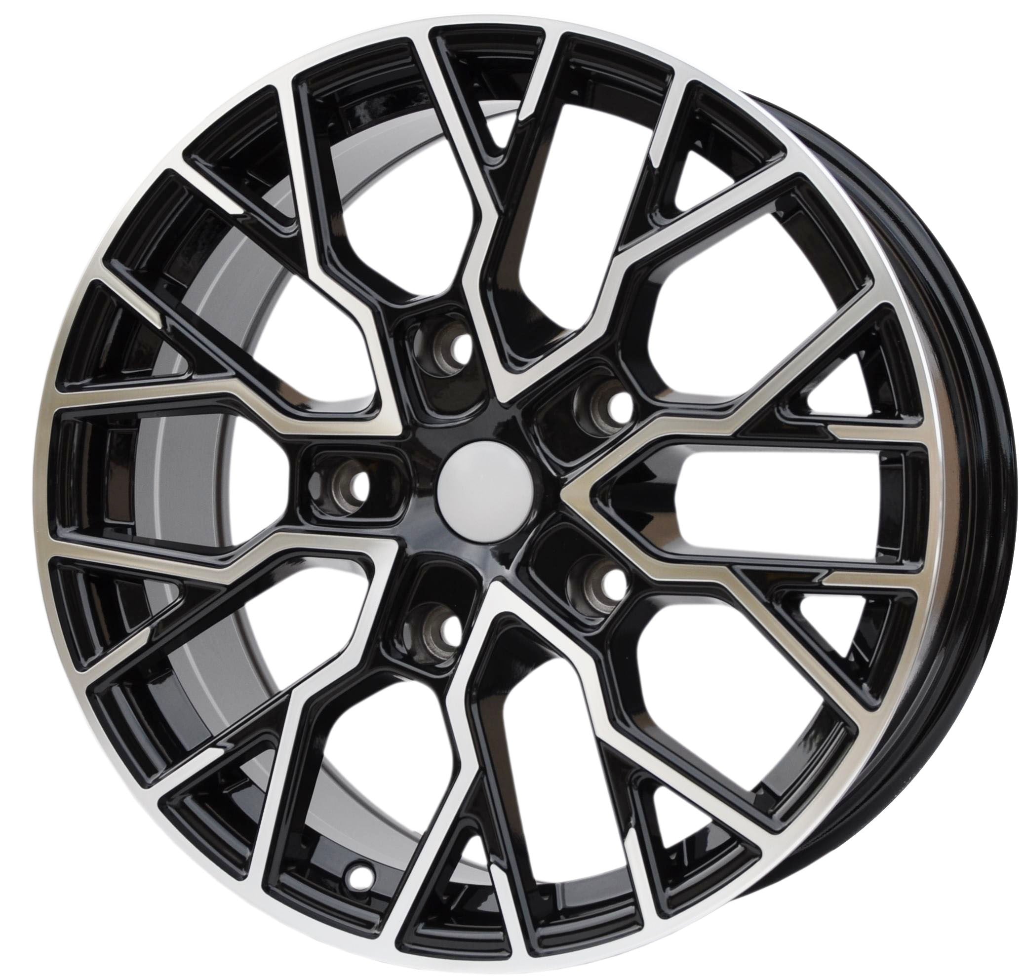 PDW 5658 Alufælge 18" 5x160 ET48 – Poleret/sort (sæt á 4)