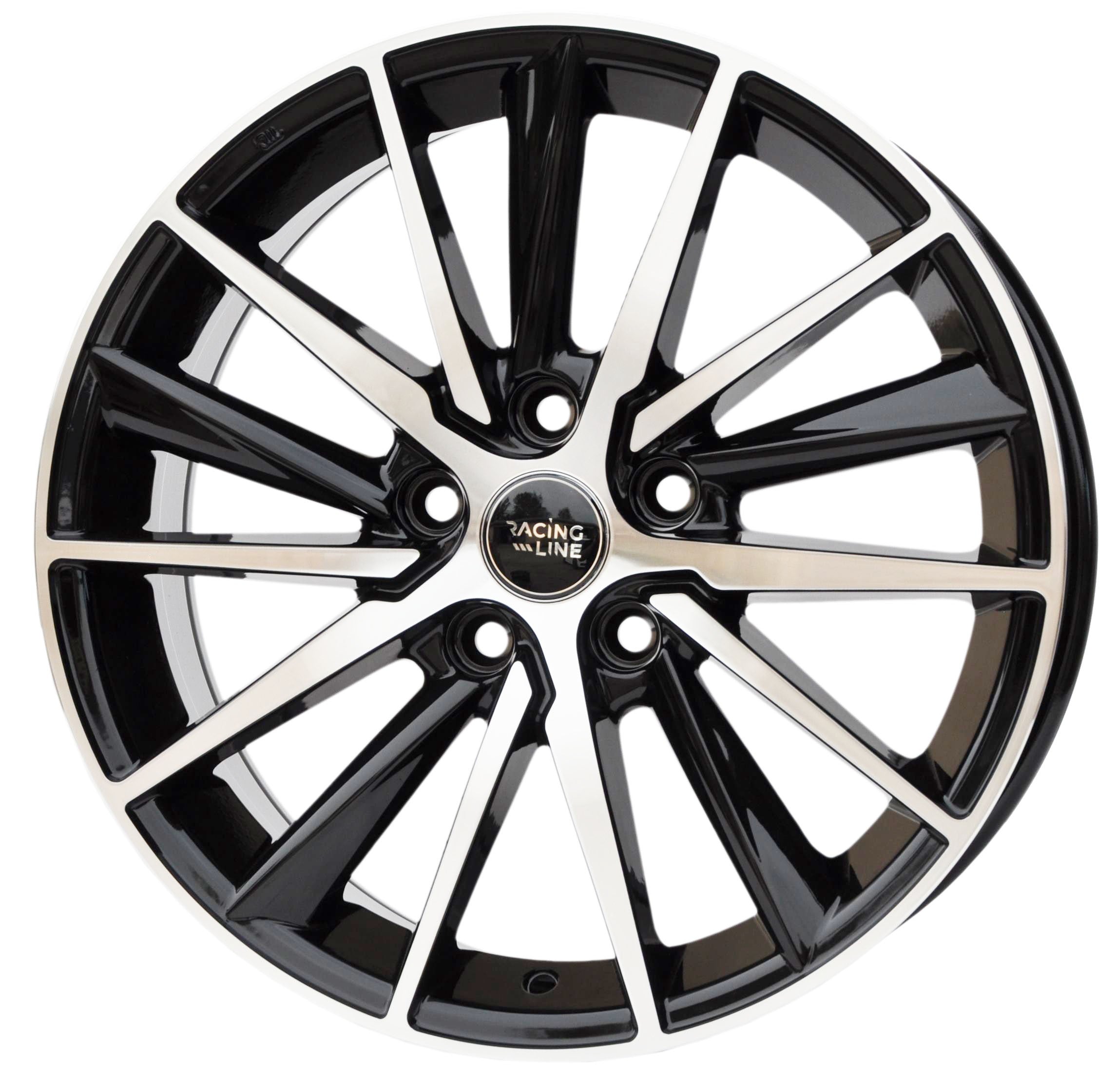 PDW 5809 Alufælge 17" 5x114.3 ET45 – Poleret/sort (sæt á 4)