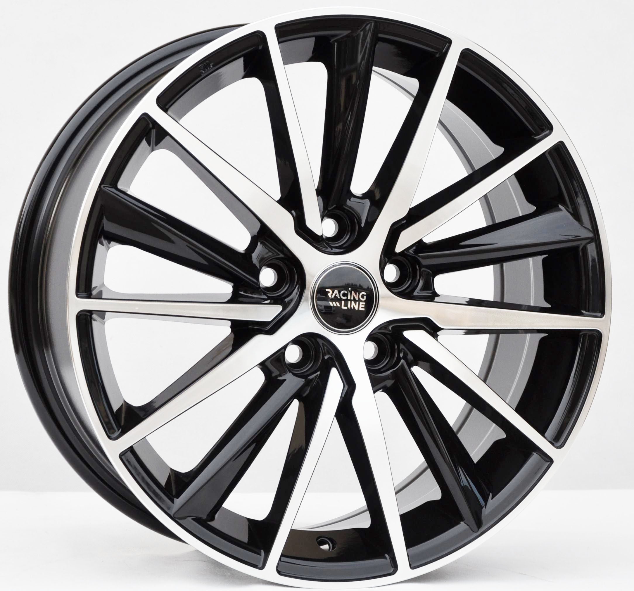 PDW 5809 Alufælge 17" 5x114.3 ET45 – Poleret/sort (sæt á 4)