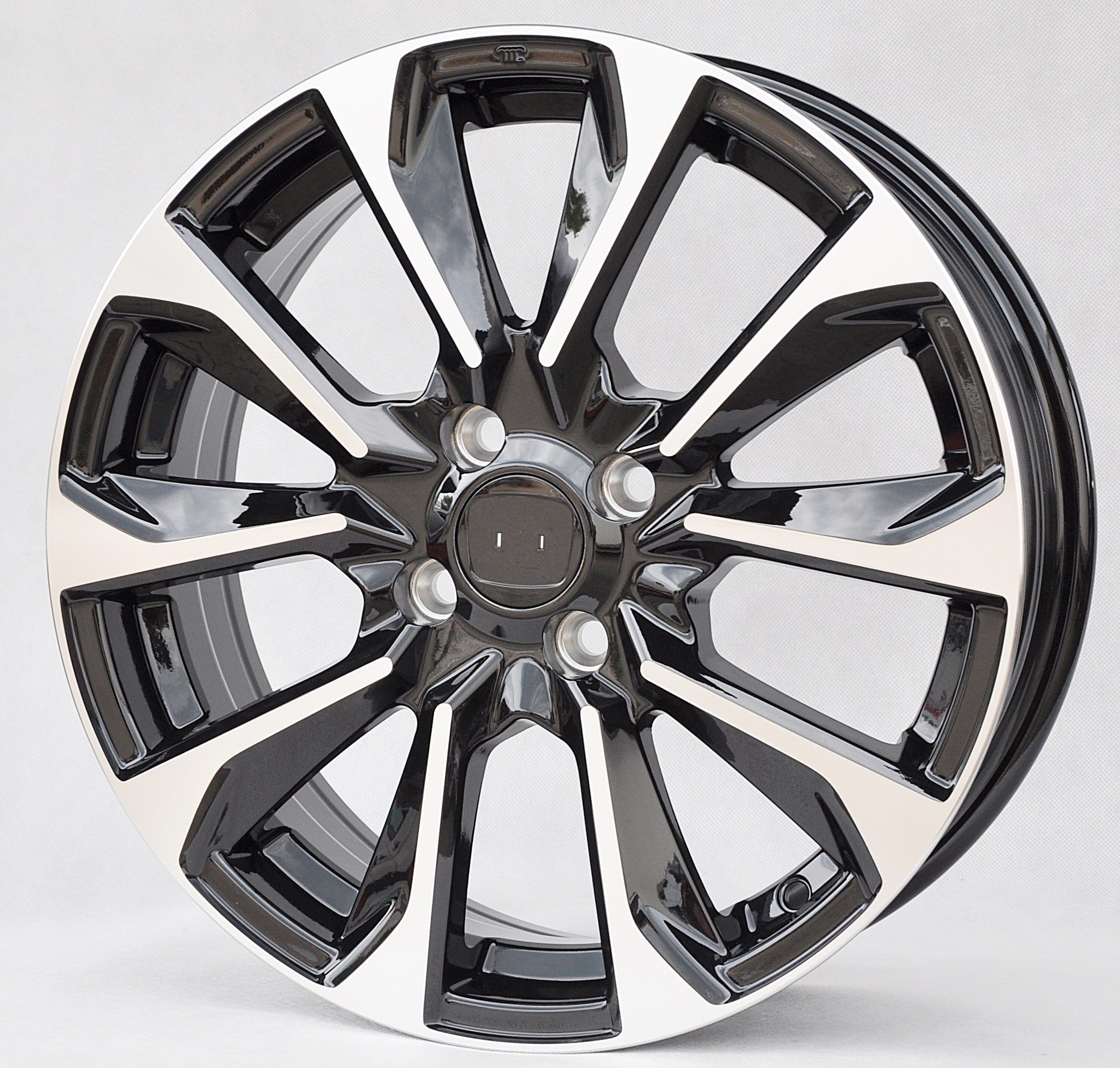 PDW 1666 Alufælge 16" 4x100 ET42 – Poleret/sort (sæt á 4)