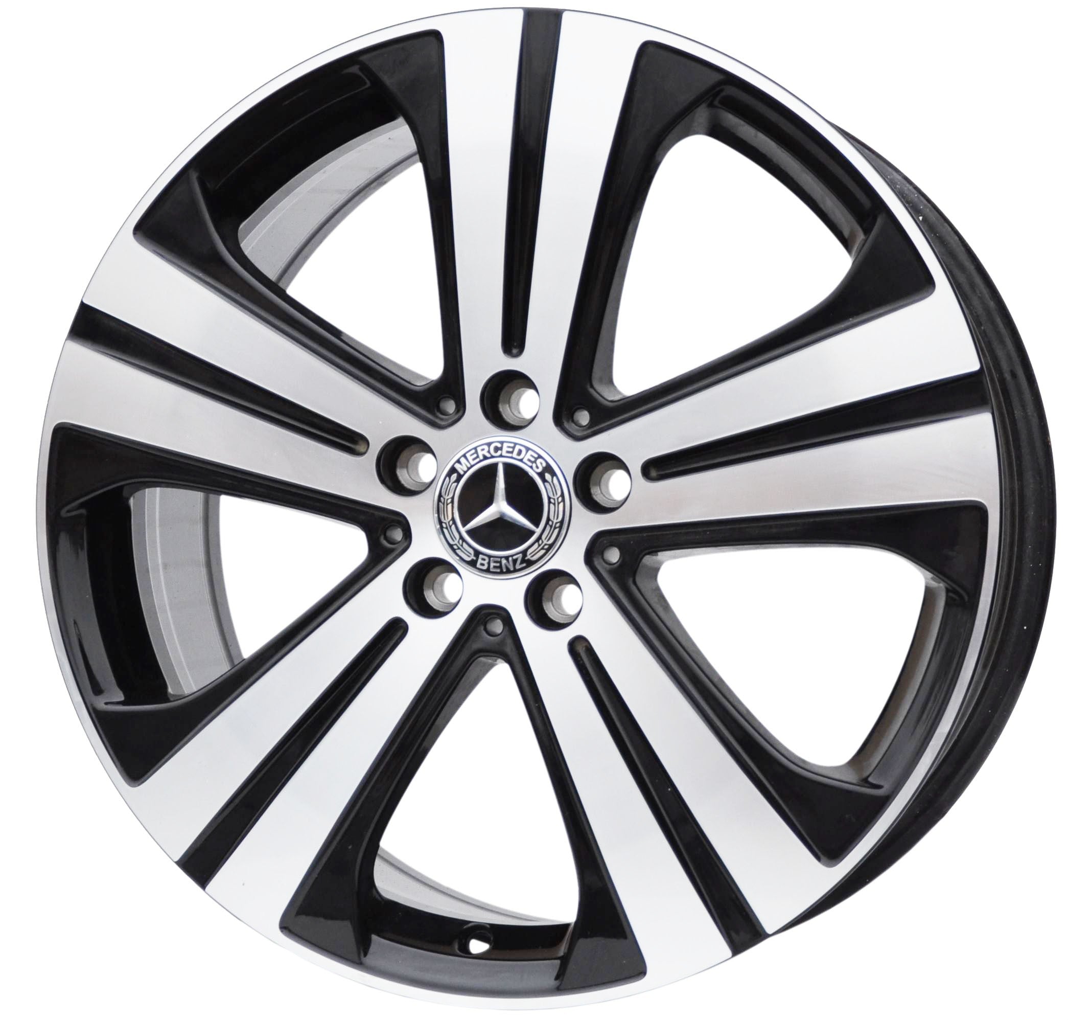 Mercedes-Benz (oryginalne OEM) a1674012000 Alufælge 19" 5x112 ET61 – Poleret/sort (sæt á 4)