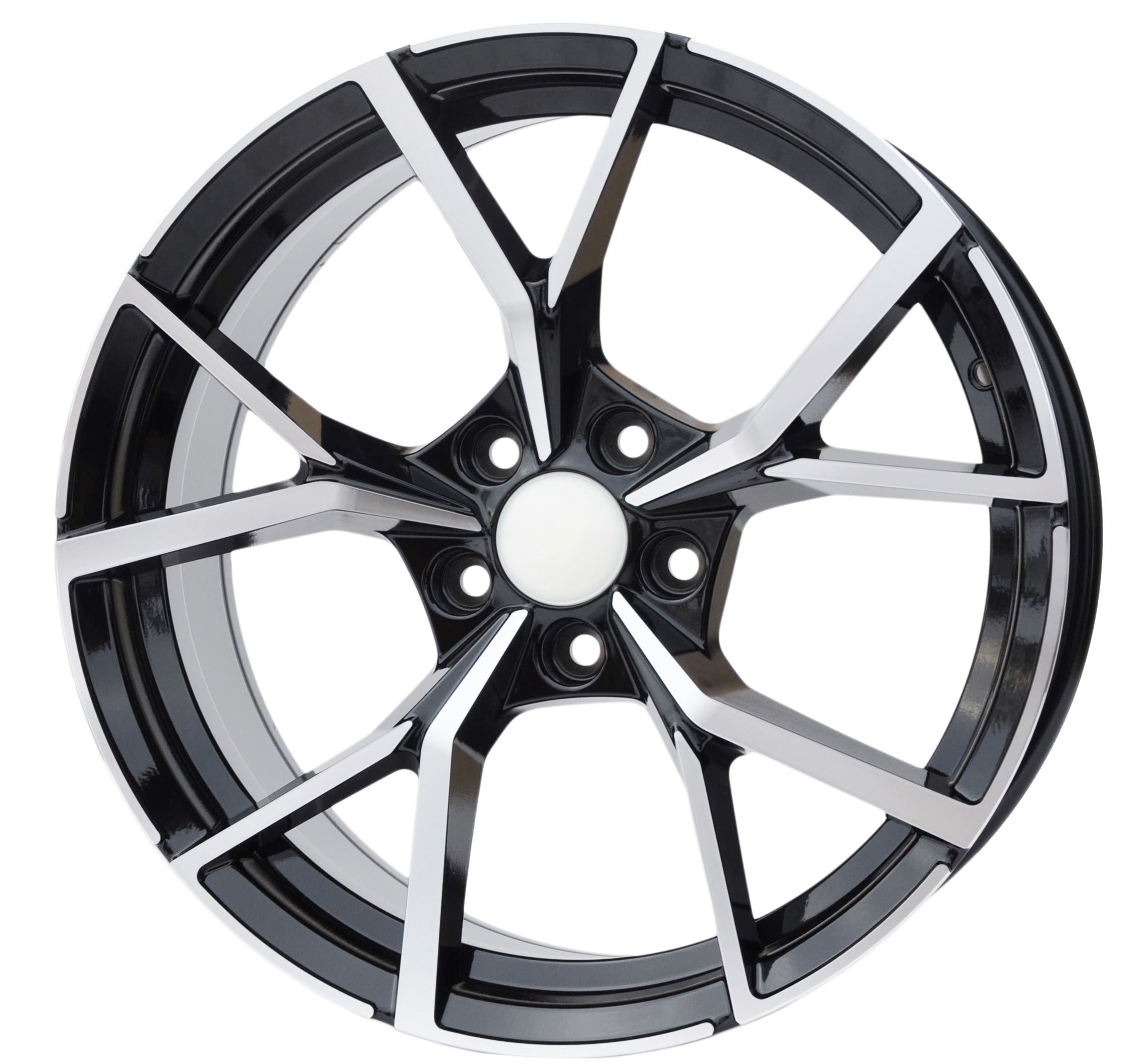 PDW 5801 Alufælge 22" 5x112 ET31 – Poleret/sort (sæt á 4)