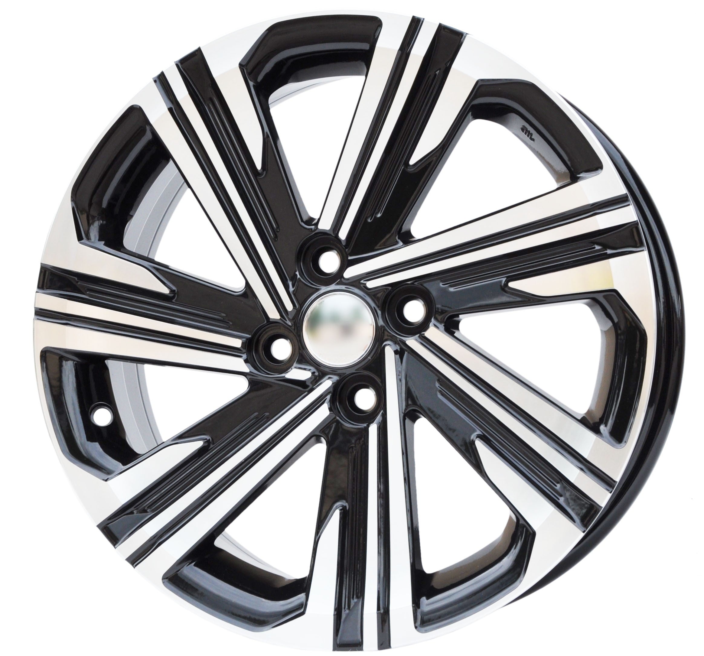 PDW 1822 Alufælge 15" 4x100 ET45 – Poleret/sort (sæt á 4)