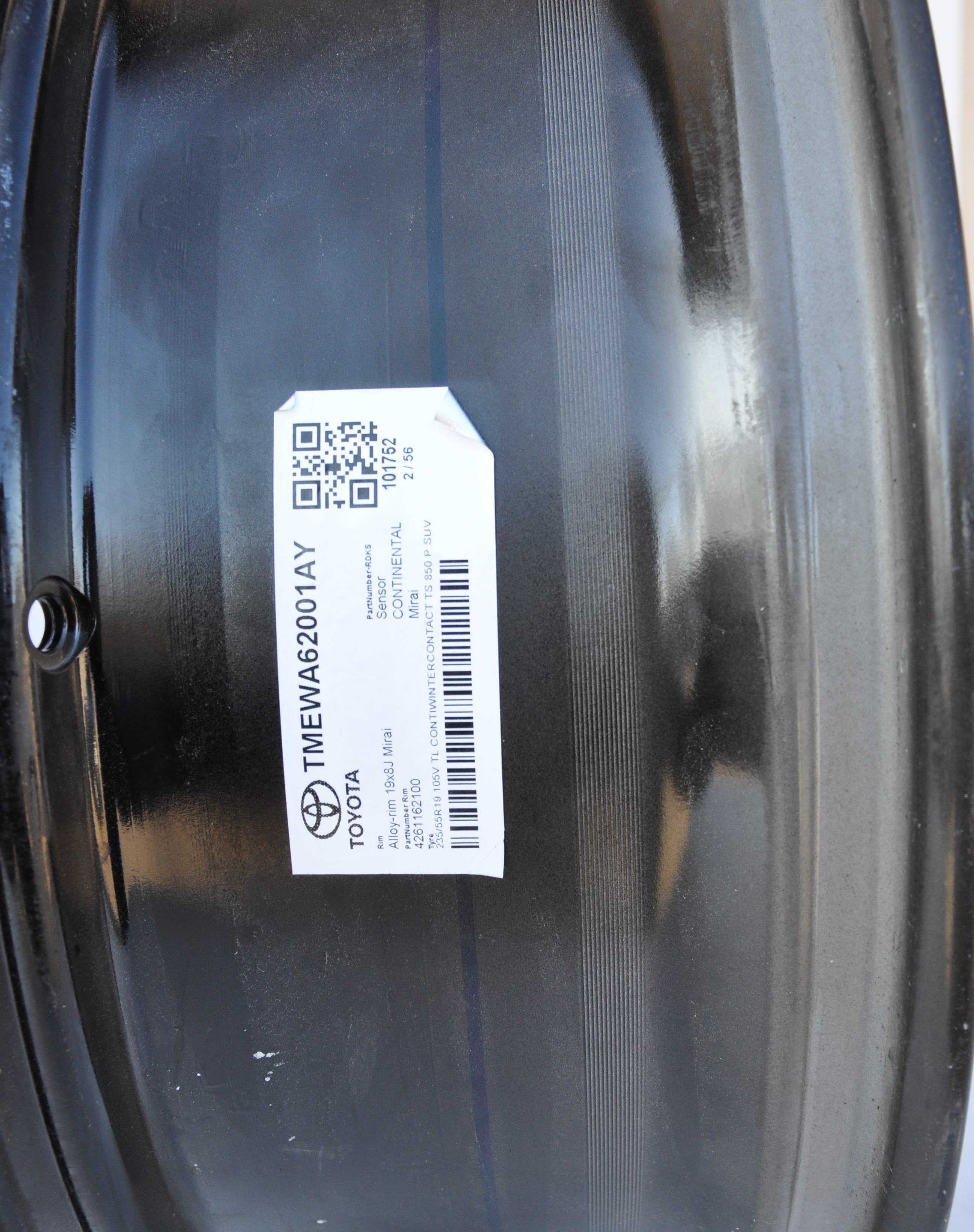 Toyota (oryginalne OEM) 4261162100/tmewa62001ay Alufælge 19" 5x120 ET35 – Poleret/sort (stk)